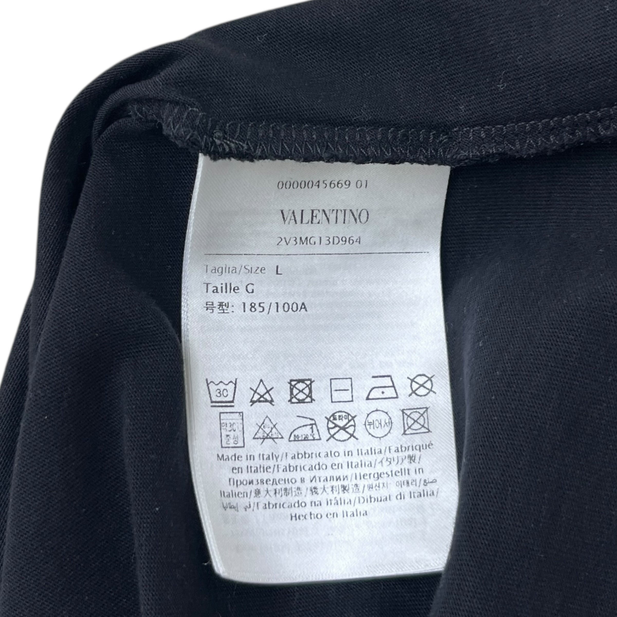 Men's Logo Print T-Shirt Black Size L