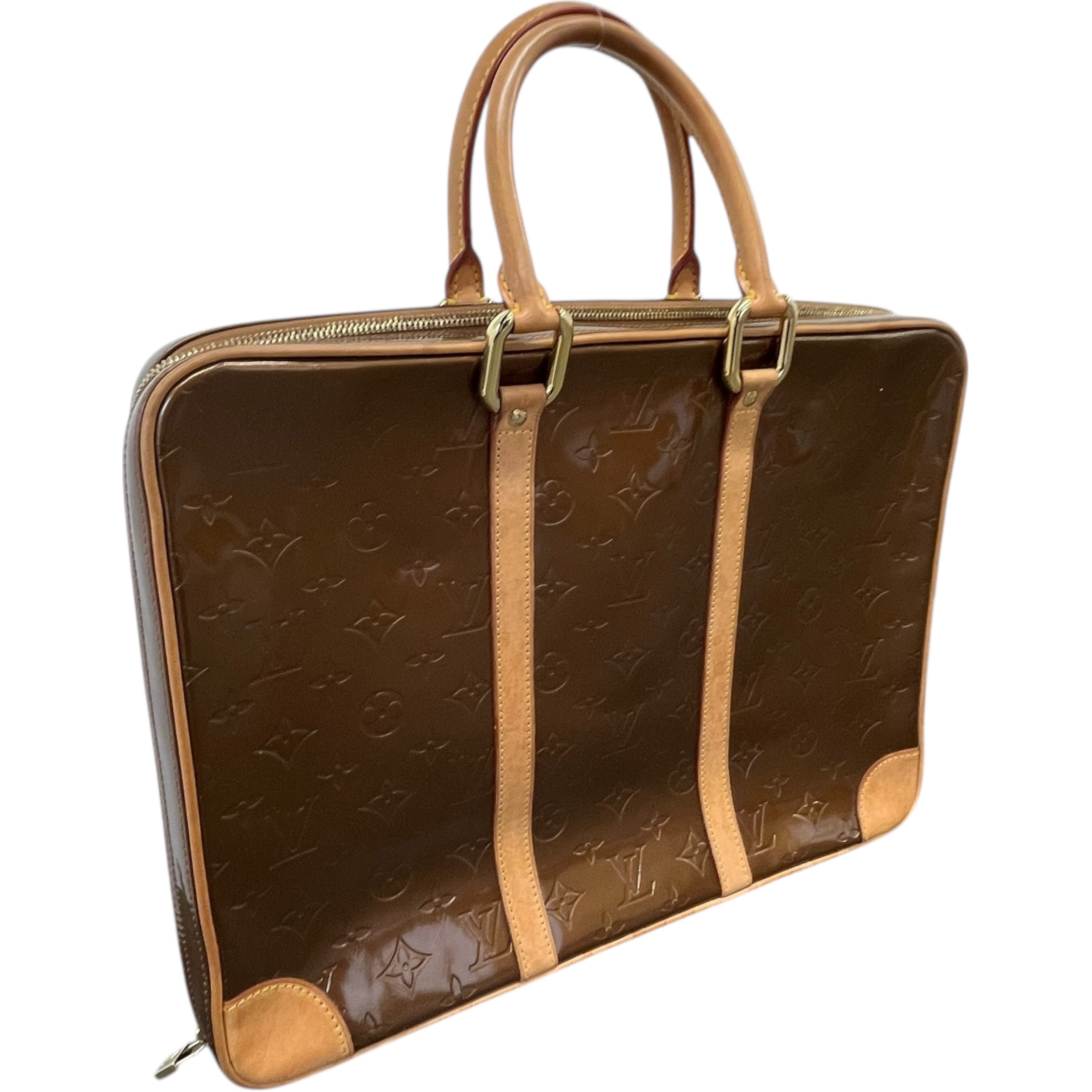 Men's Monogram Vernis Vandam Briefcase Bag Brown