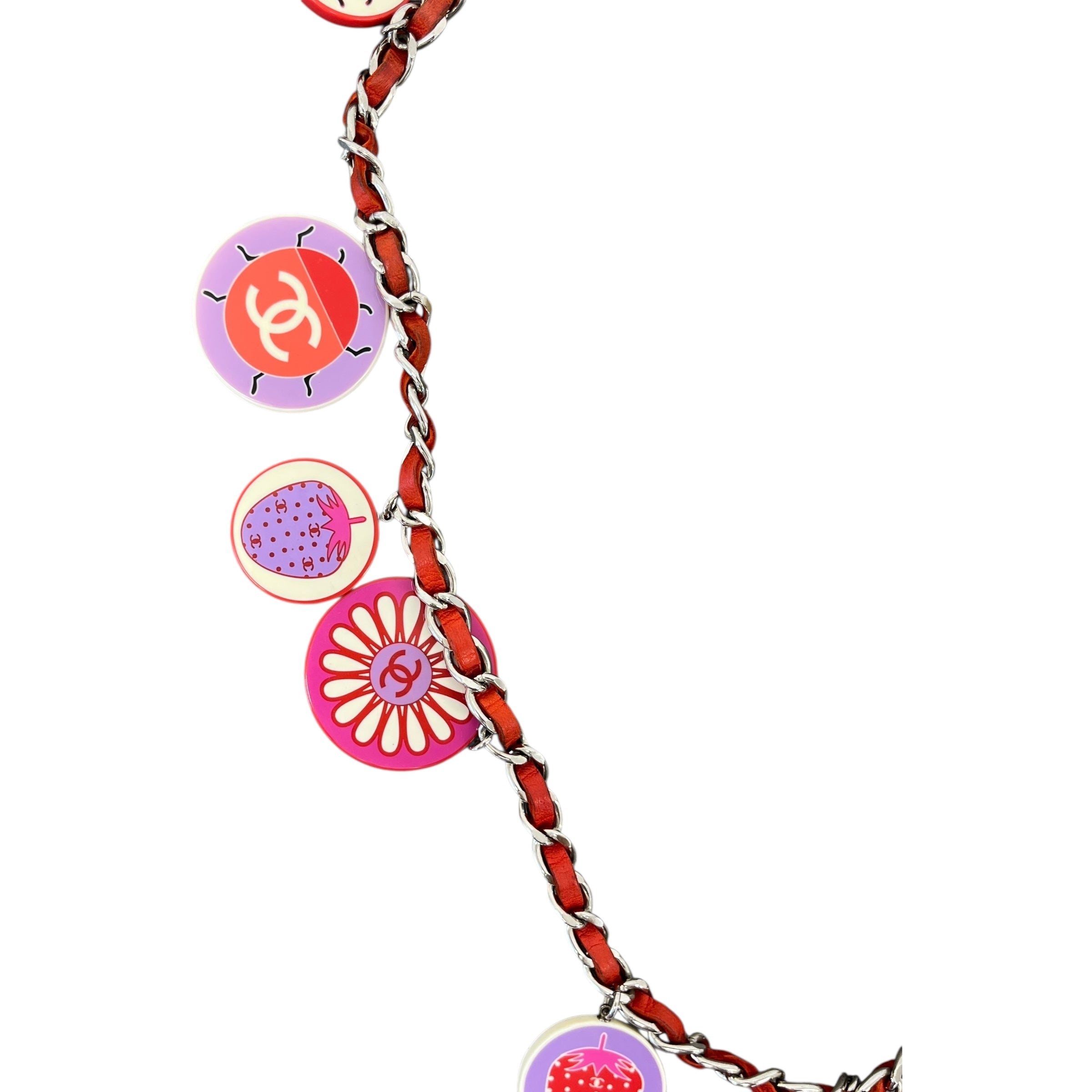 Women's Cc Charm Belt Red