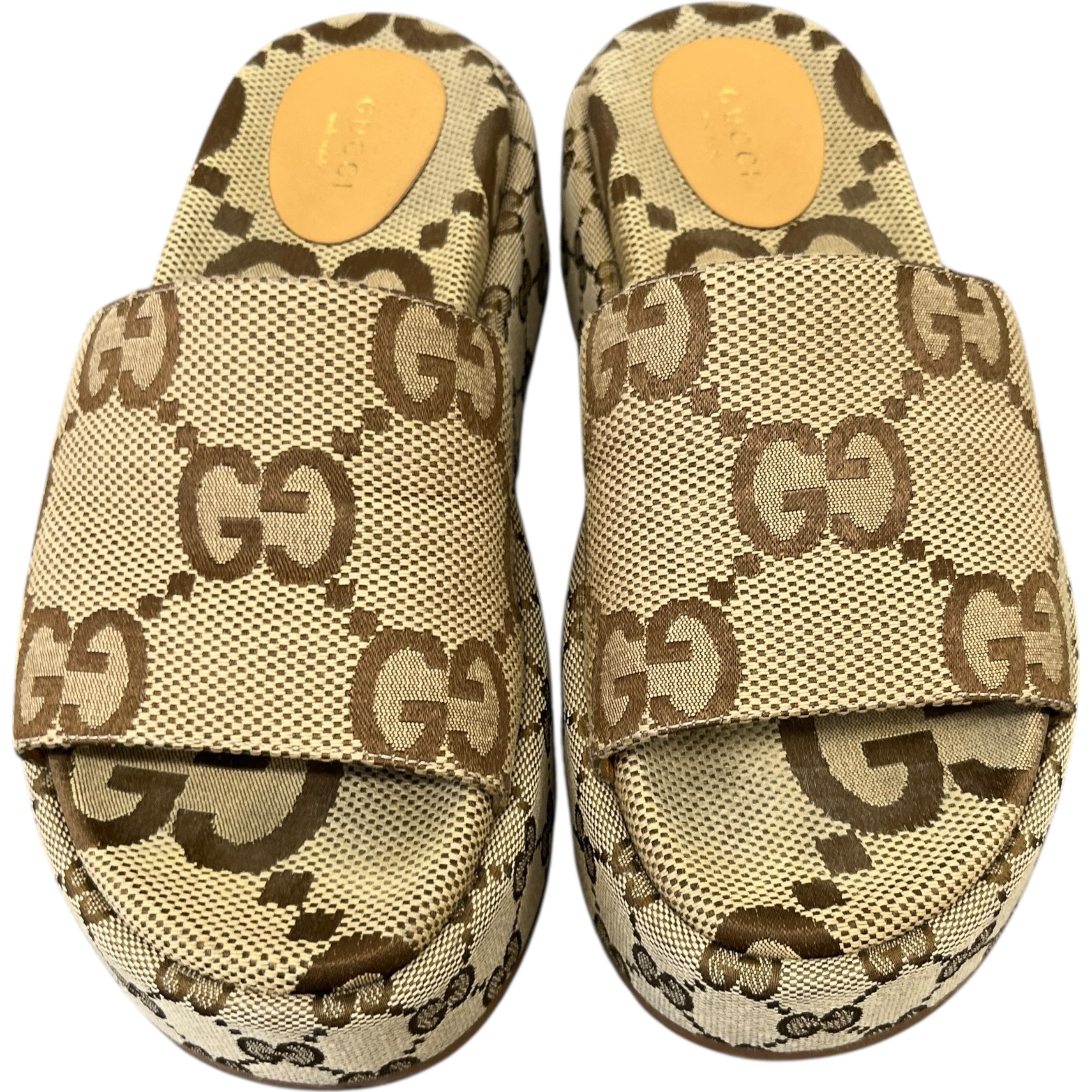 Women's Gg Supreme Platform Slides Beige Size EU 38 / UK 5