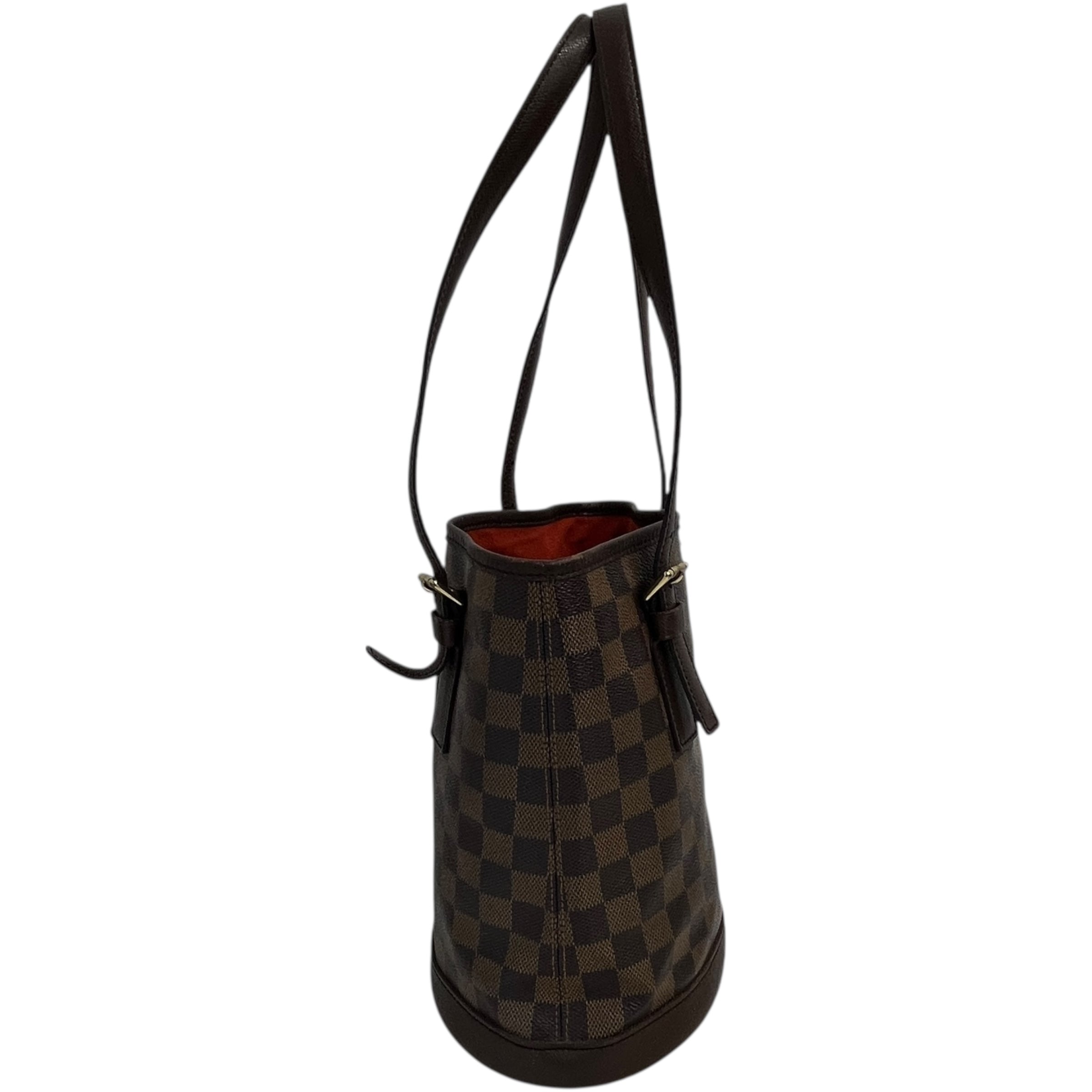 Women's Damier Ebene Marais Bucket Pm Handbag Brown