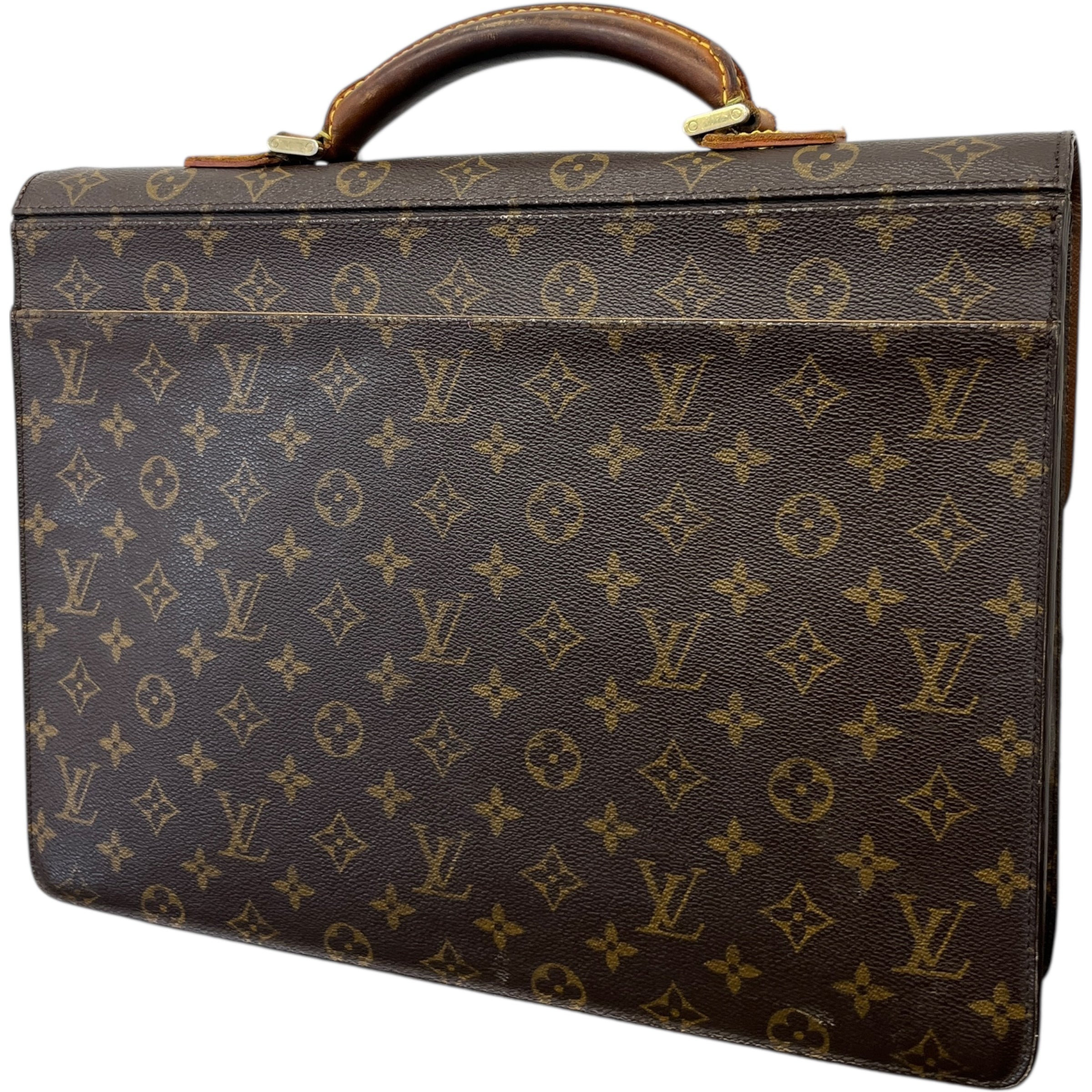 Monogram Serviette Conseiller Briefcase Bag Brown