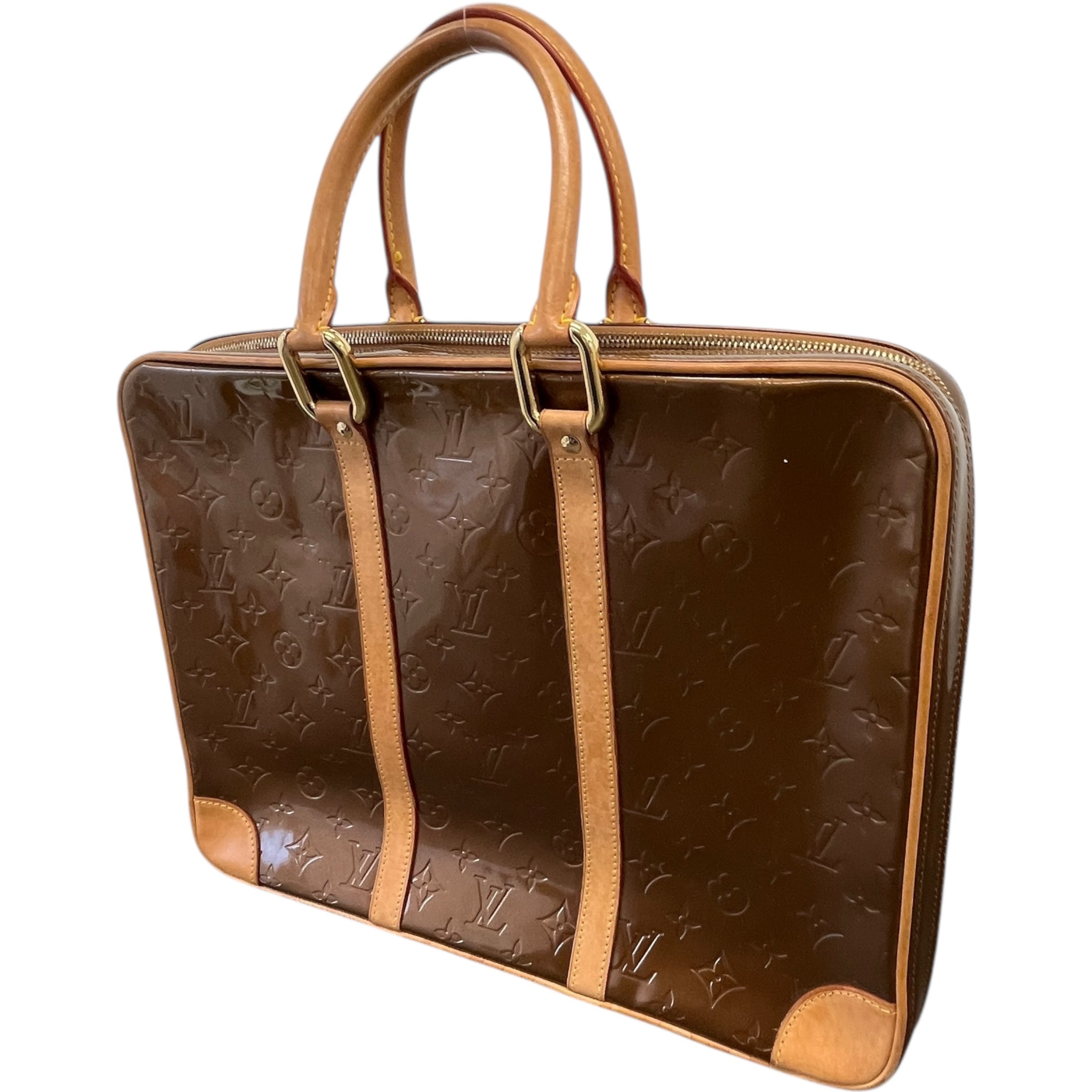 Men's Monogram Vernis Vandam Briefcase Bag Brown