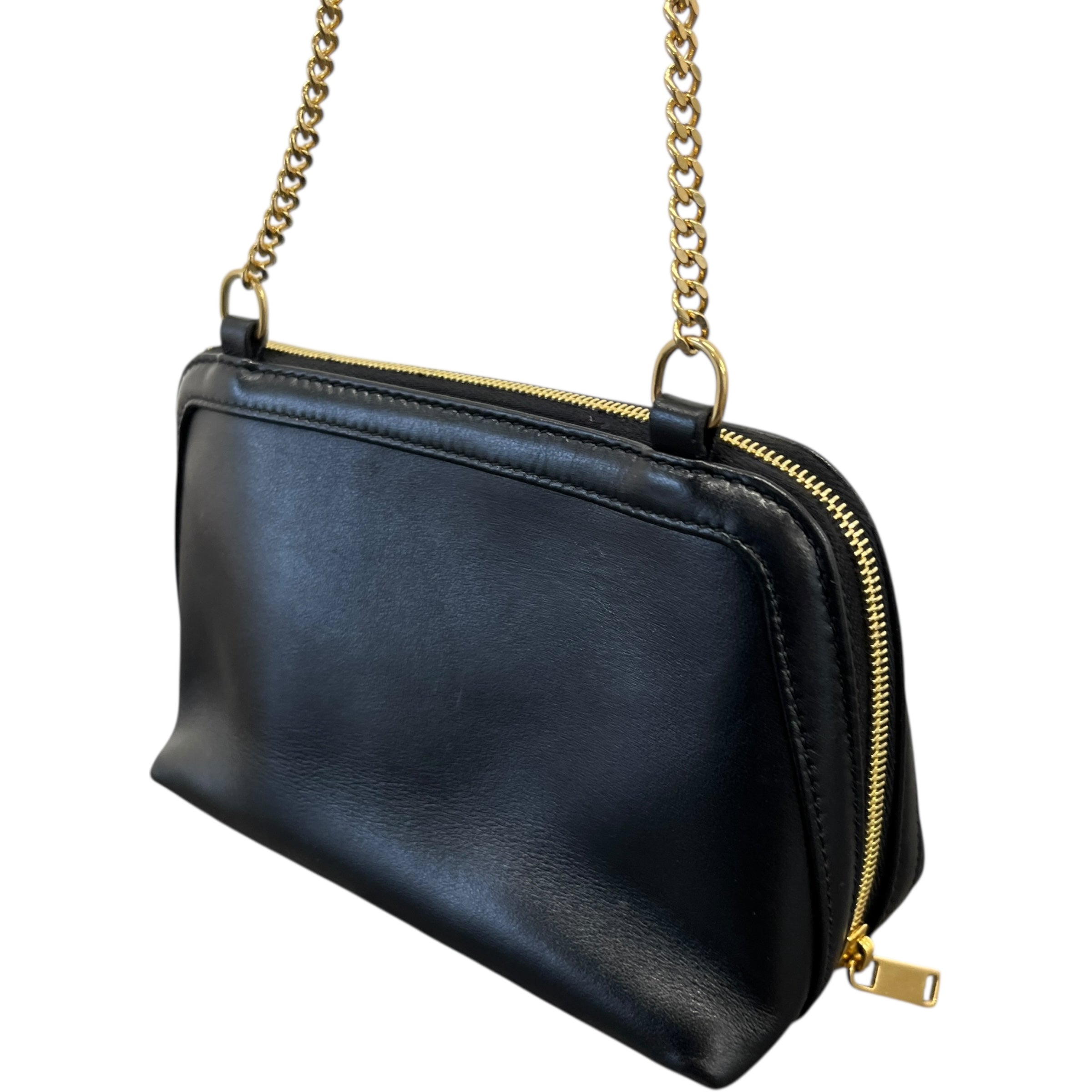 Women's Triomphe Clutch On Chain Bag Black