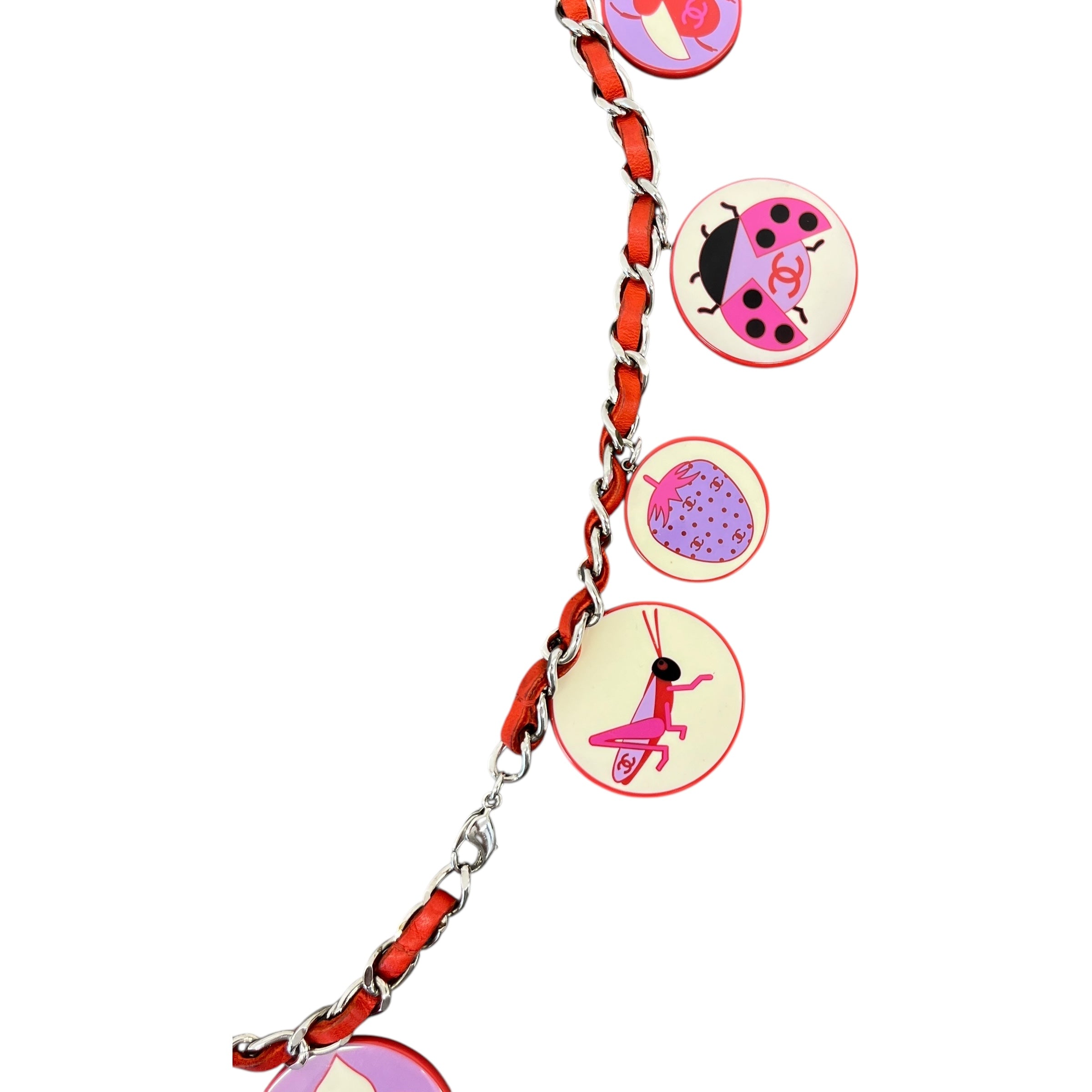 Women's Cc Charm Belt Red