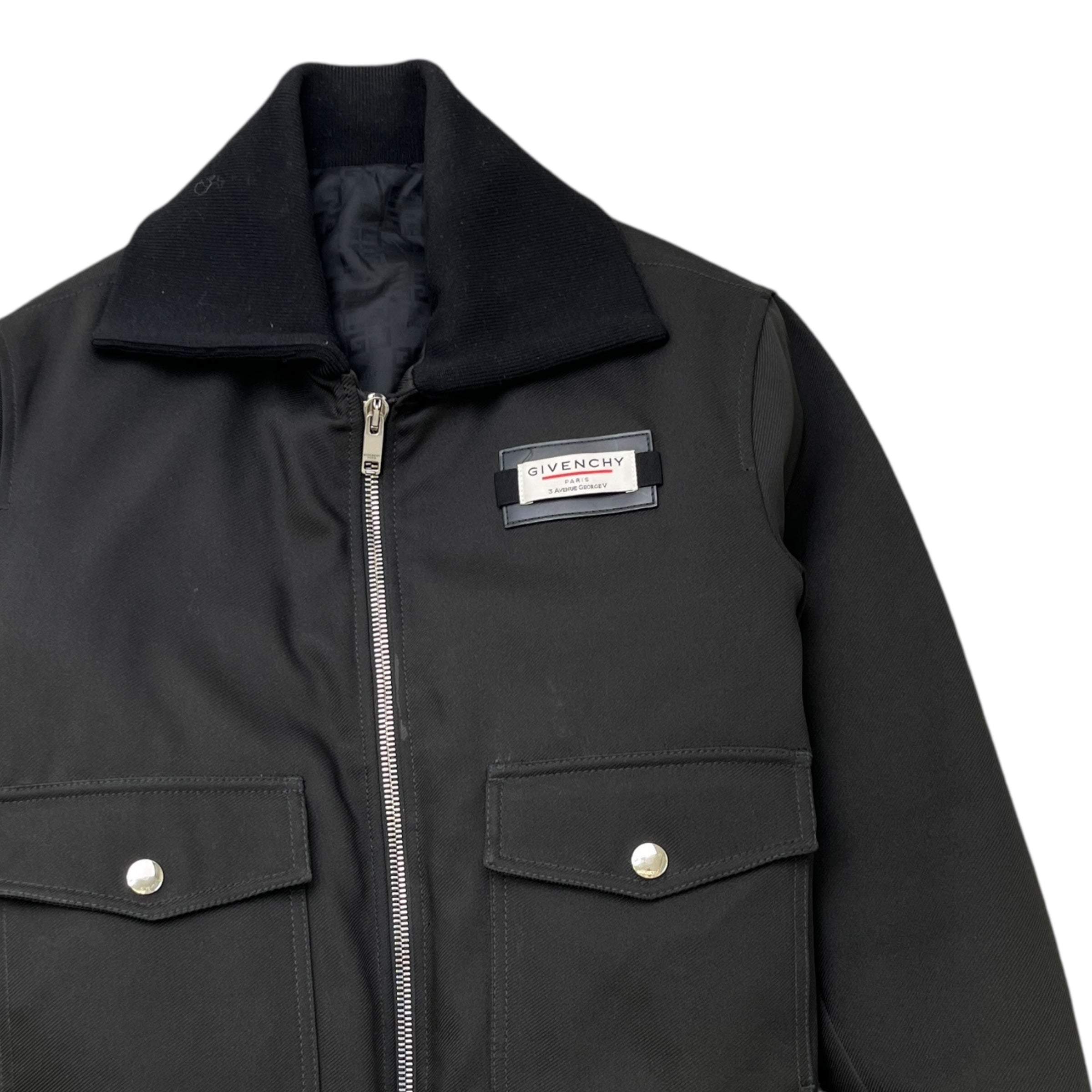 Men's Plaque Logo Bomber Jacket Black Size IT 46 / S