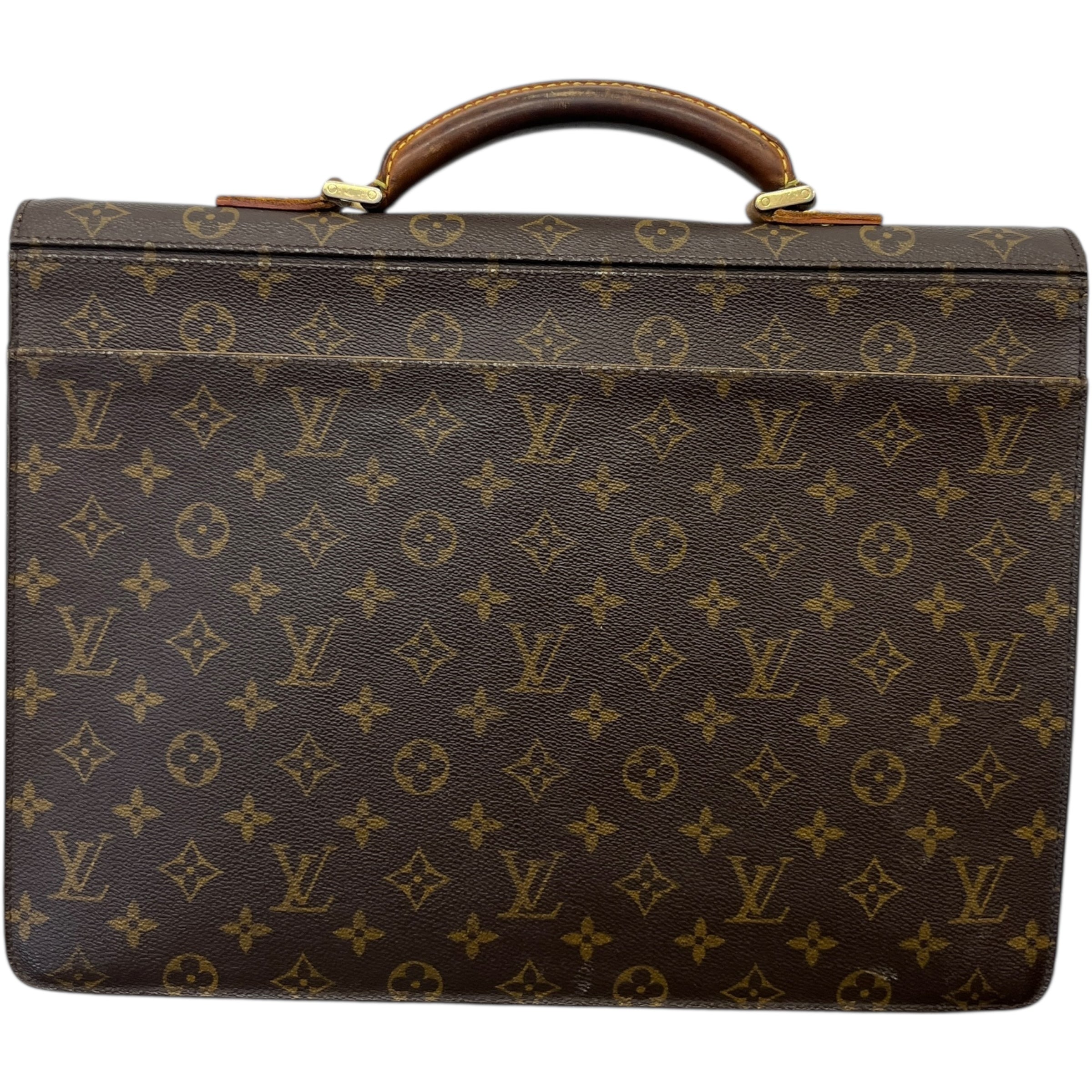 Monogram Serviette Conseiller Briefcase Bag Brown