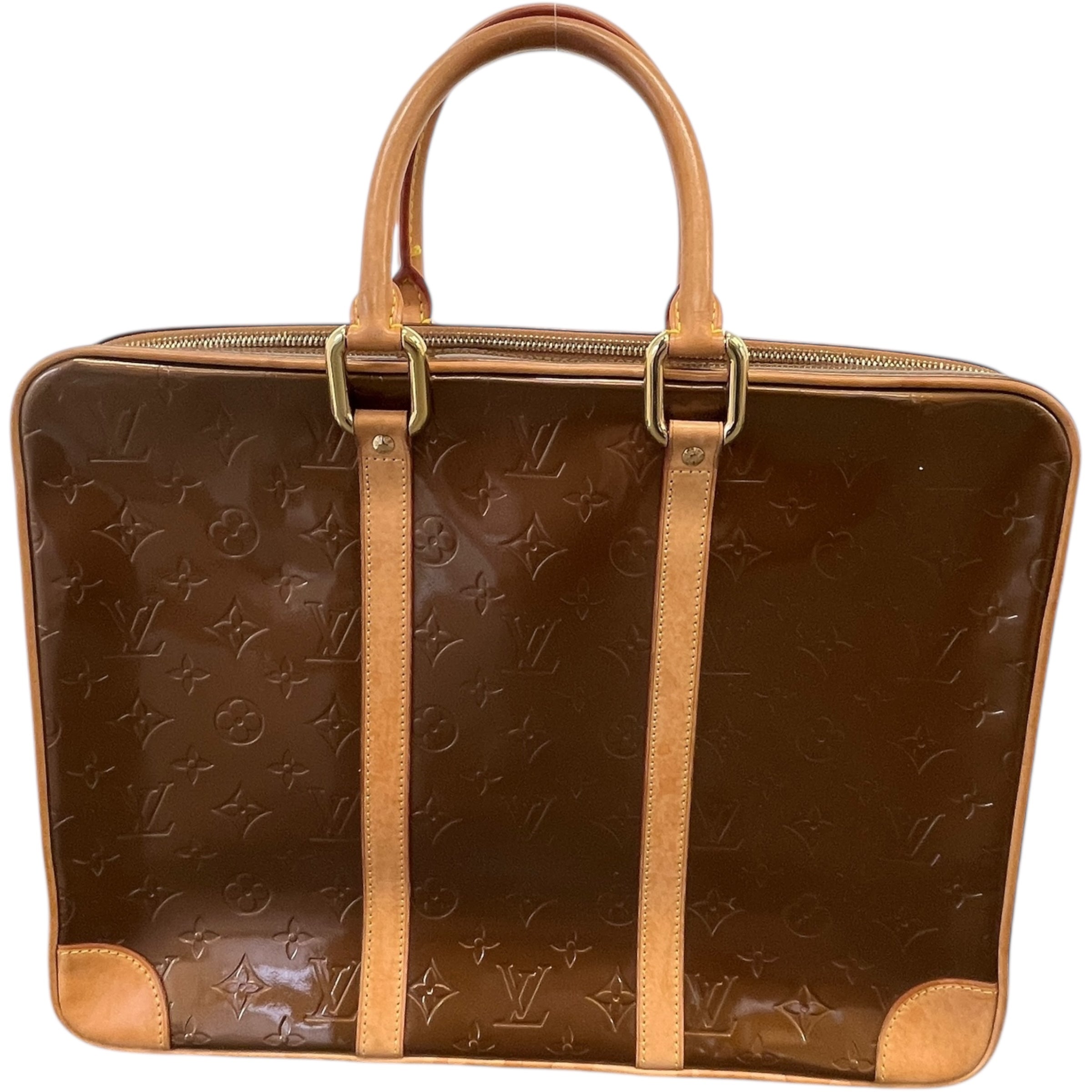 Men's Monogram Vernis Vandam Briefcase Bag Brown