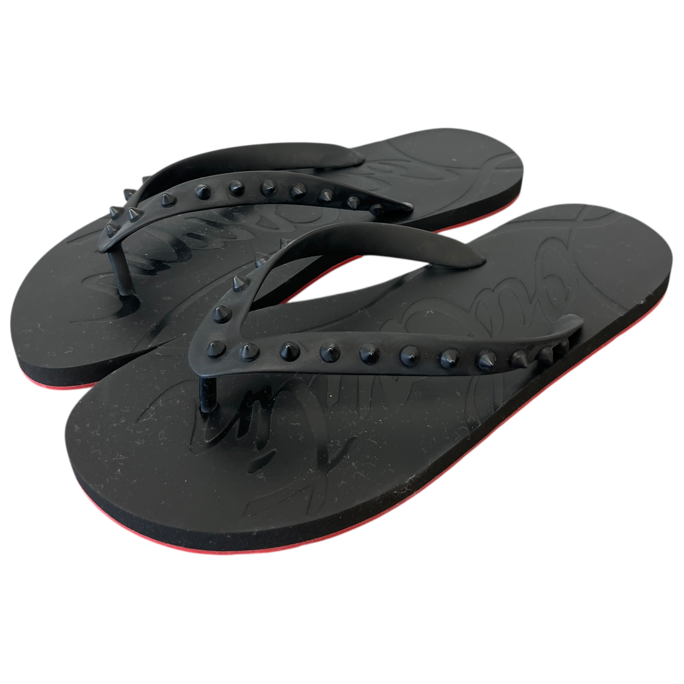 Men's Loubi Flip Flat Sandals Black Size EU 43 / UK 9