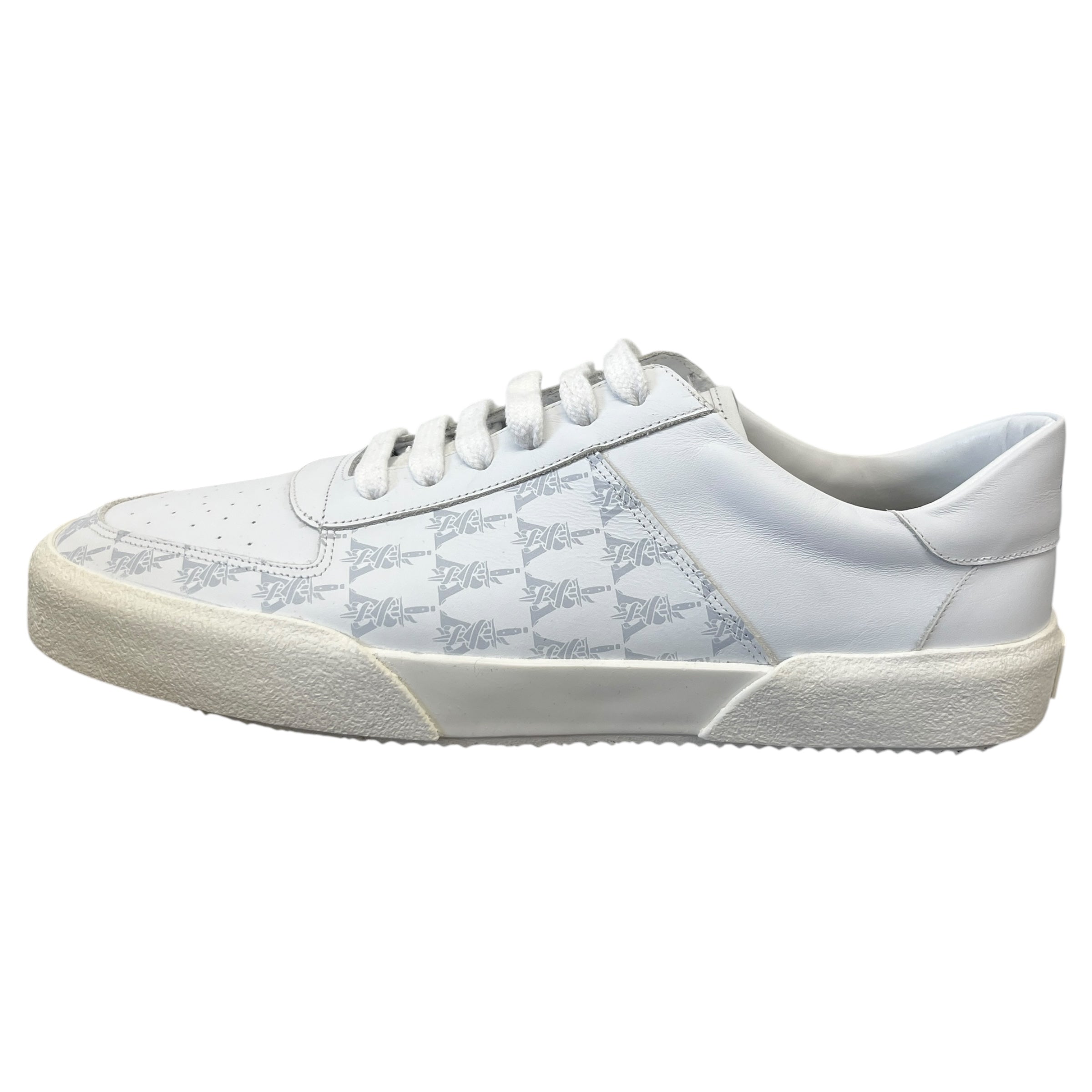 Men's Dagger Monogram Low Trainers White Size EU 44 / UK 10