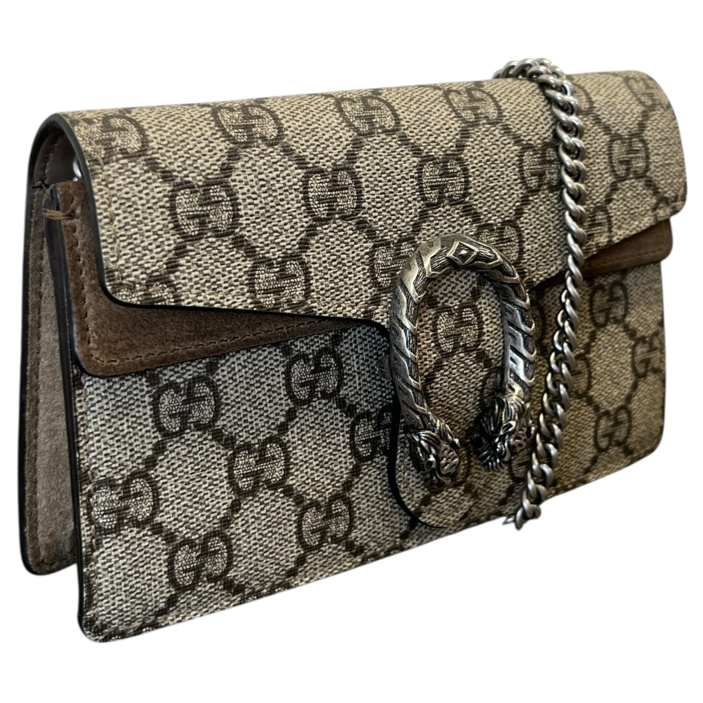 Women's Dionysus Gg Supreme Super Mini Handbag Beige