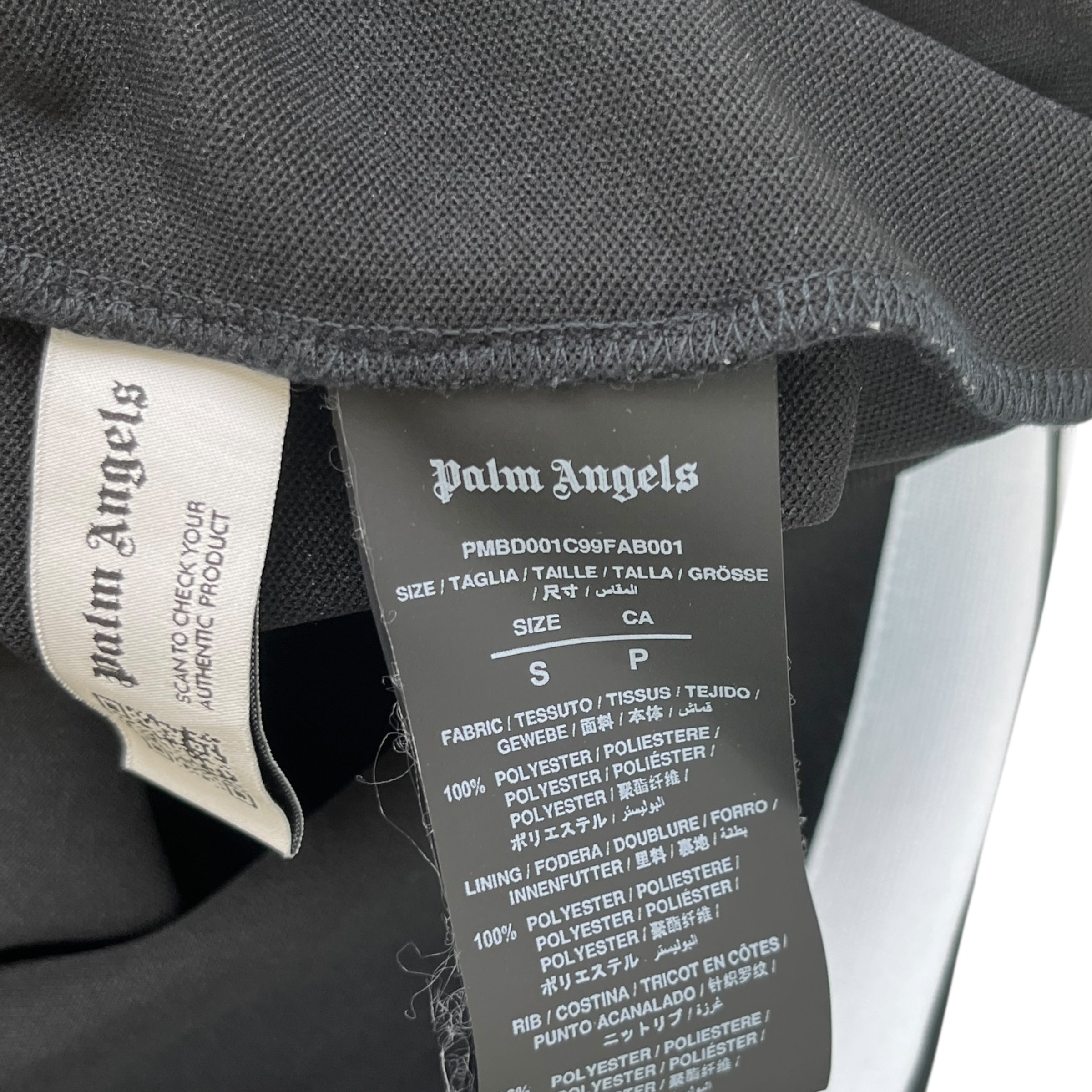 Men's Logo Print Track Jacket Black Size S