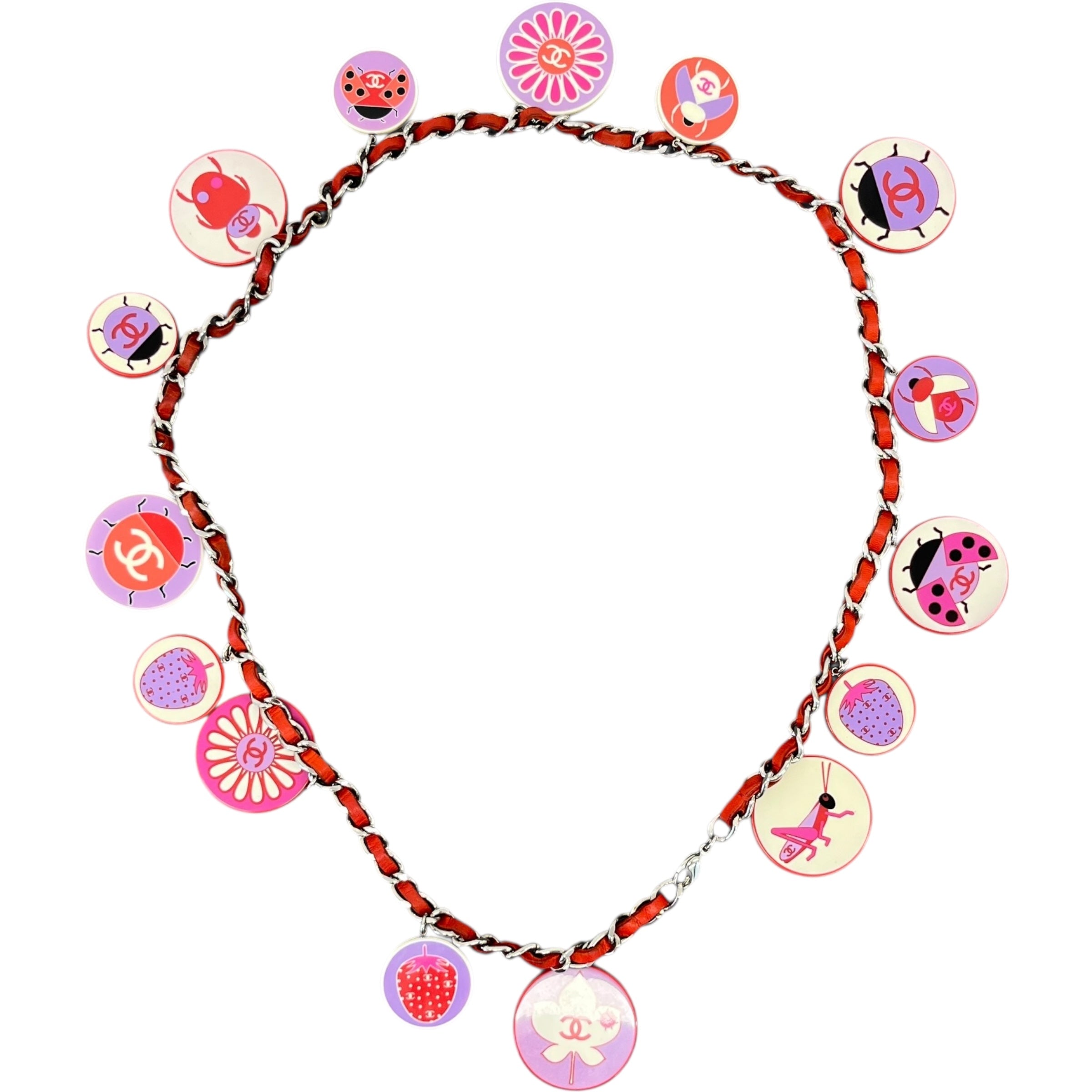 Women's Cc Charm Belt Red