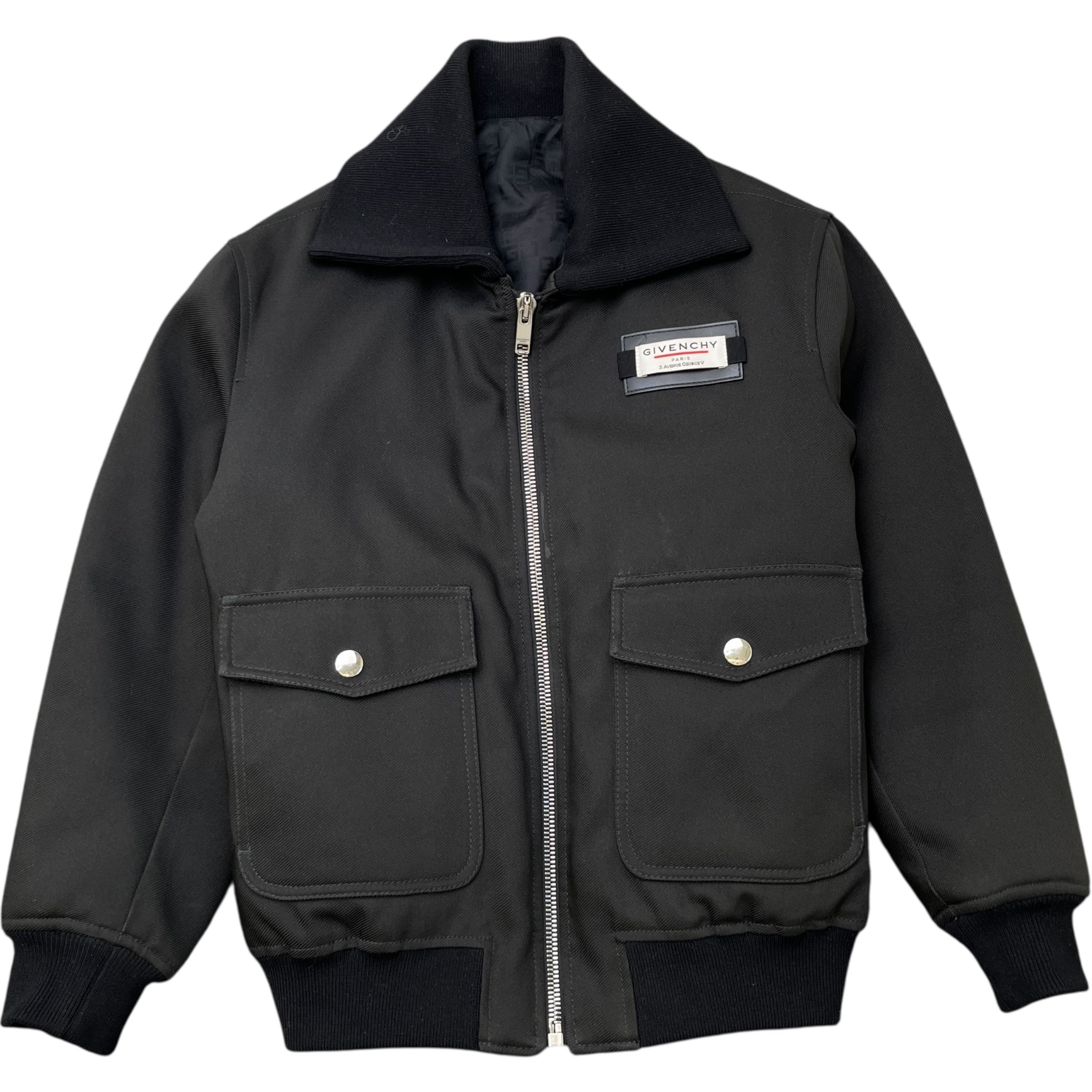 Men's Plaque Logo Bomber Jacket Black Size IT 46 / S