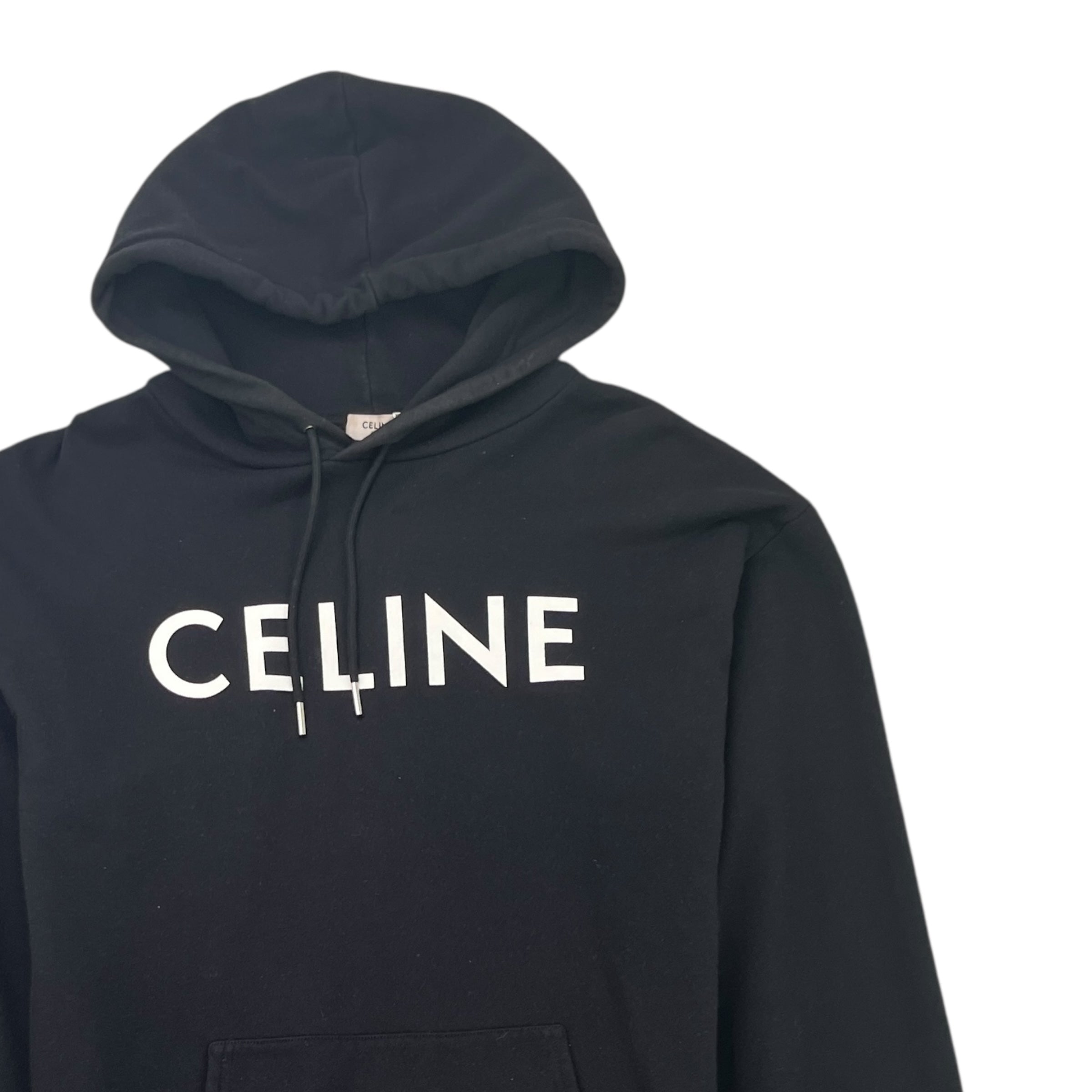 Men's Logo Print Hoodie Black Size L