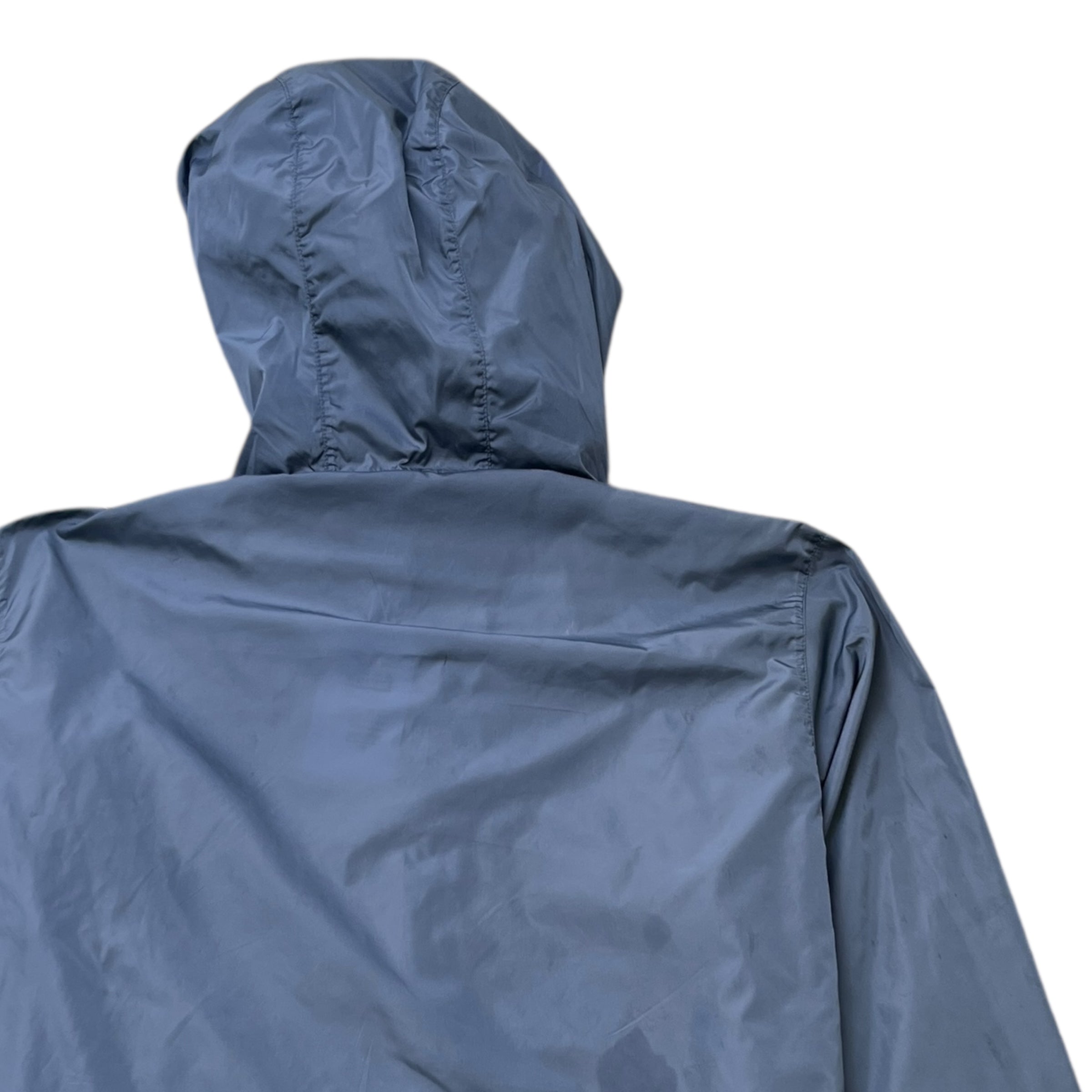 Men's Plaque Logo Re-Nylon Windbreaker Blue Size M