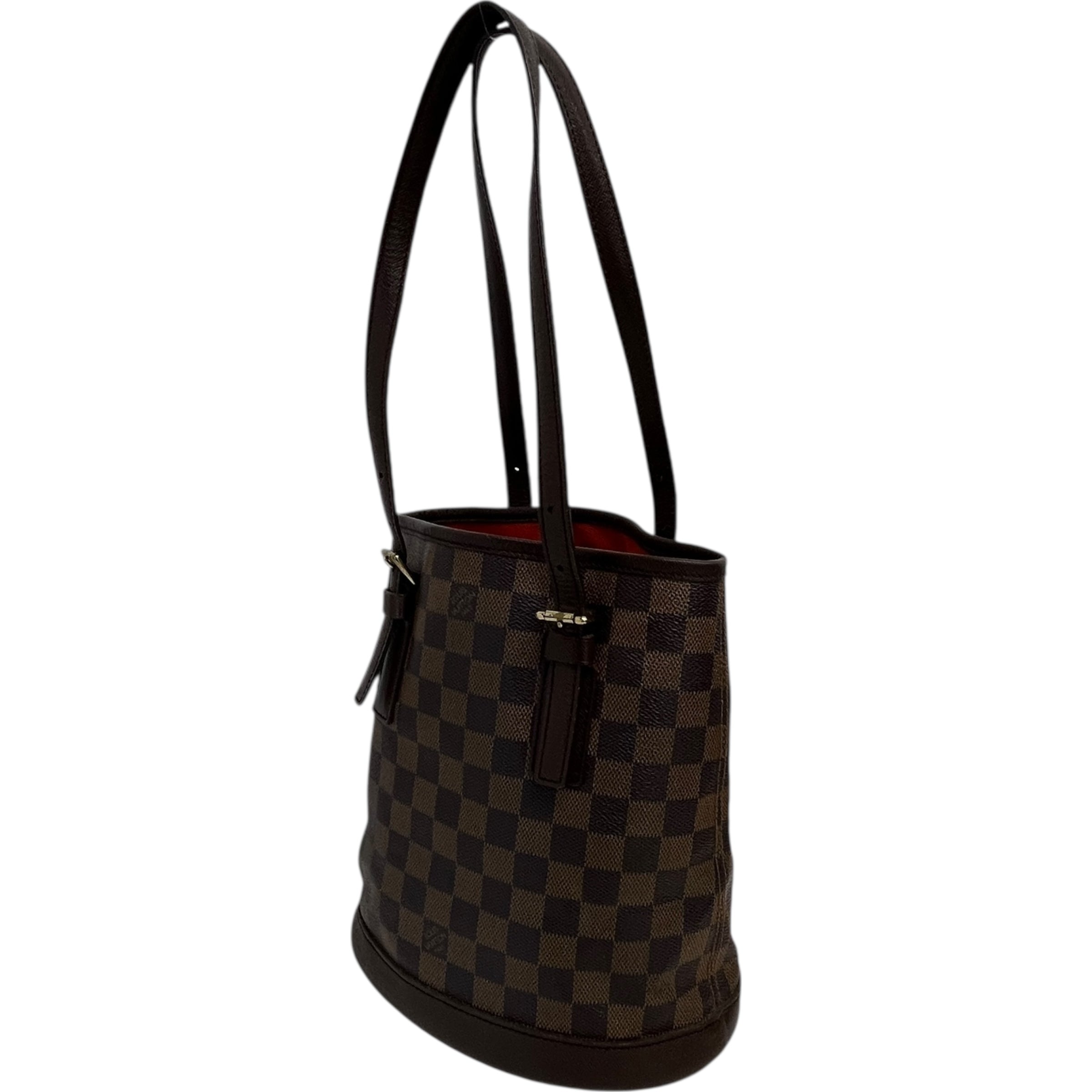 Women's Damier Ebene Marais Bucket Pm Handbag Brown