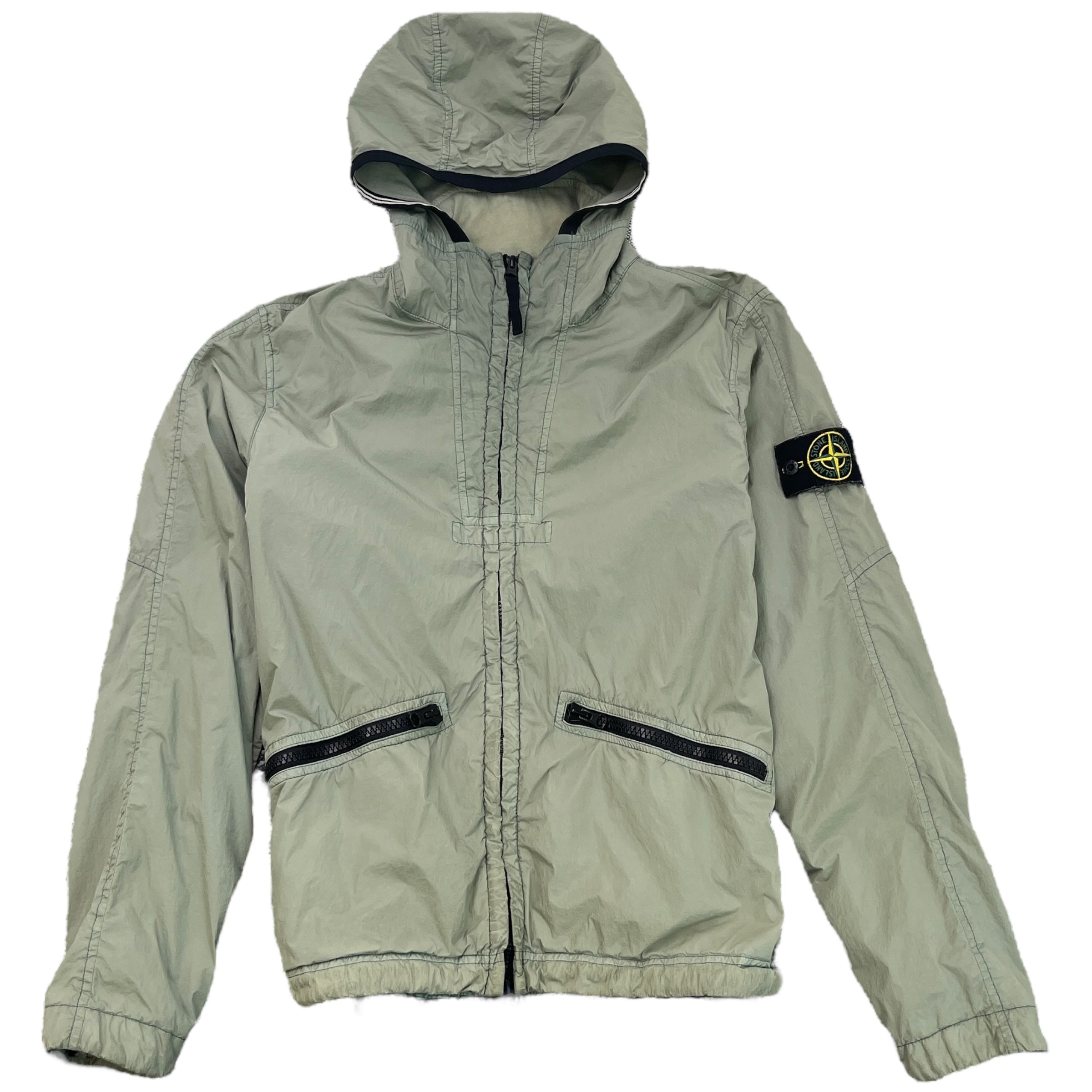 Men's Embroidered Logo Jacket Khaki Size S