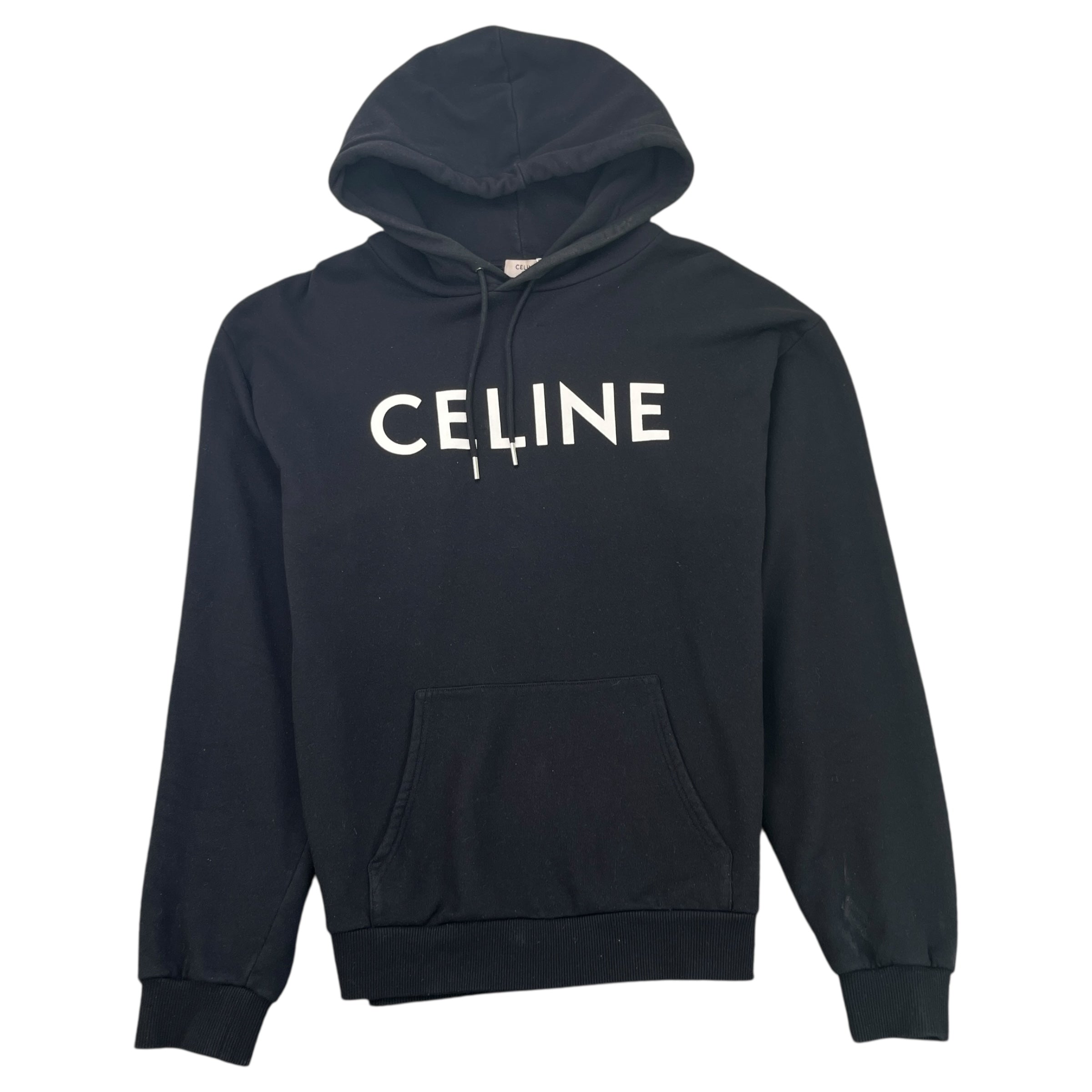 Men's Logo Print Hoodie Black Size L