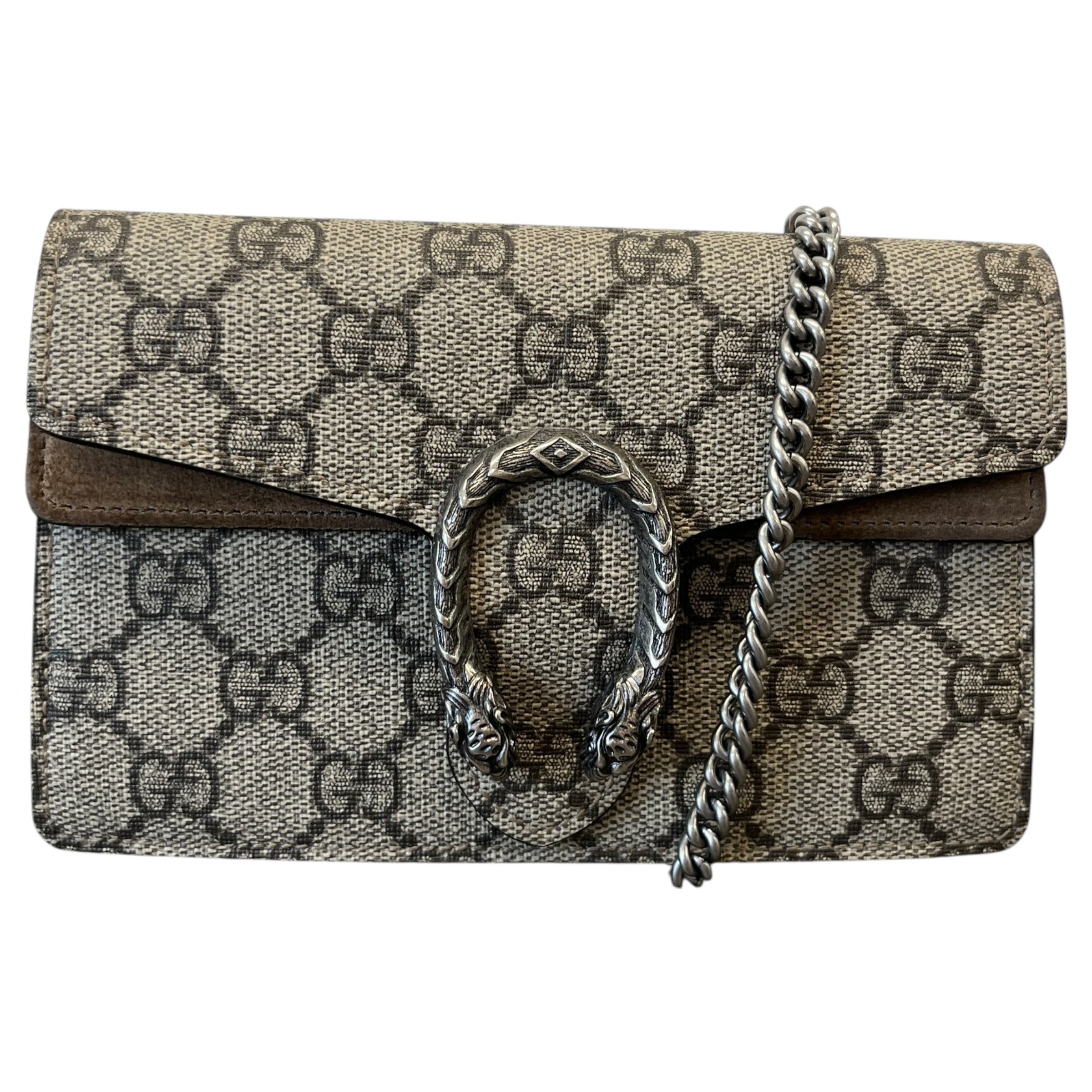 Women's Dionysus Gg Supreme Super Mini Handbag Beige