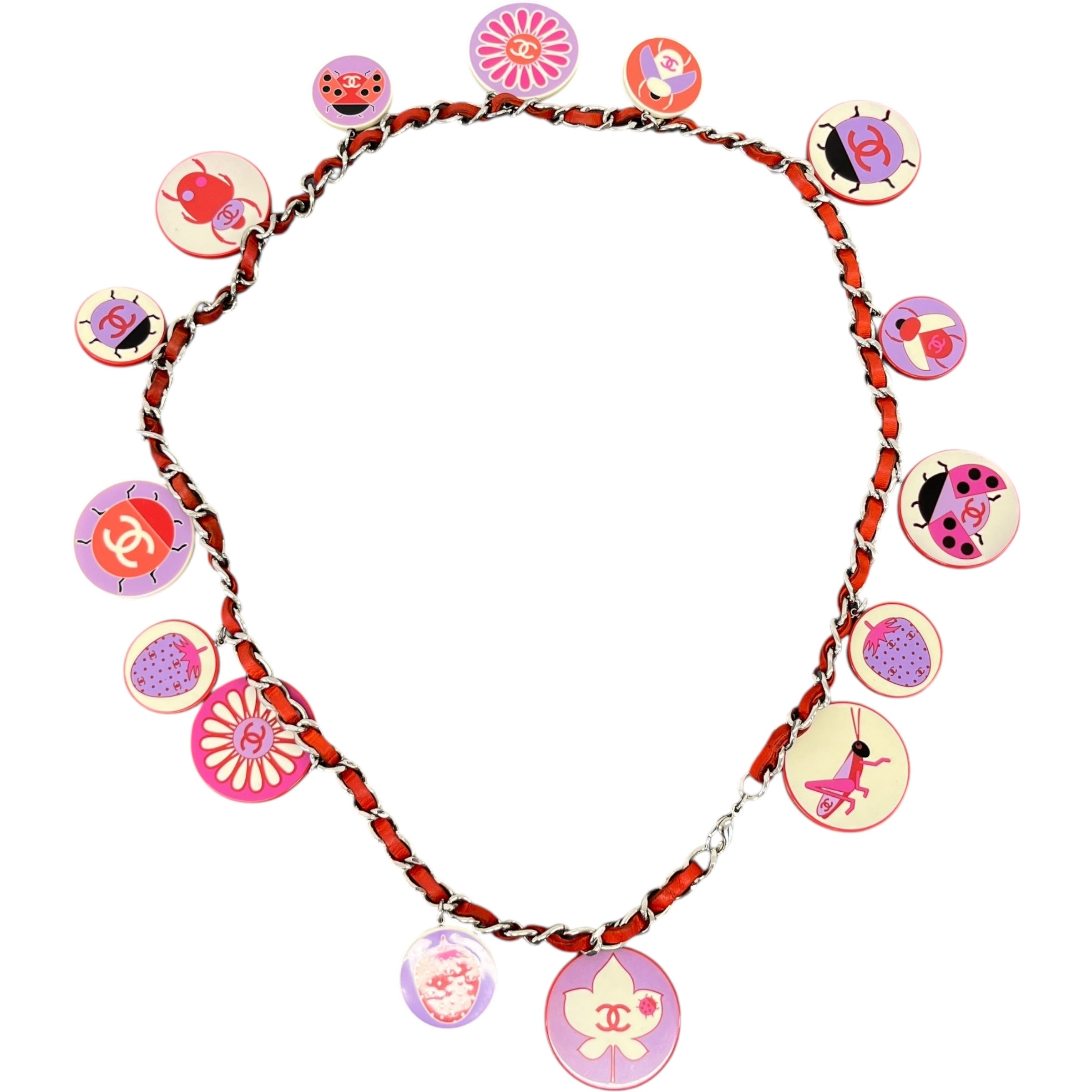 Women's Cc Charm Belt Red