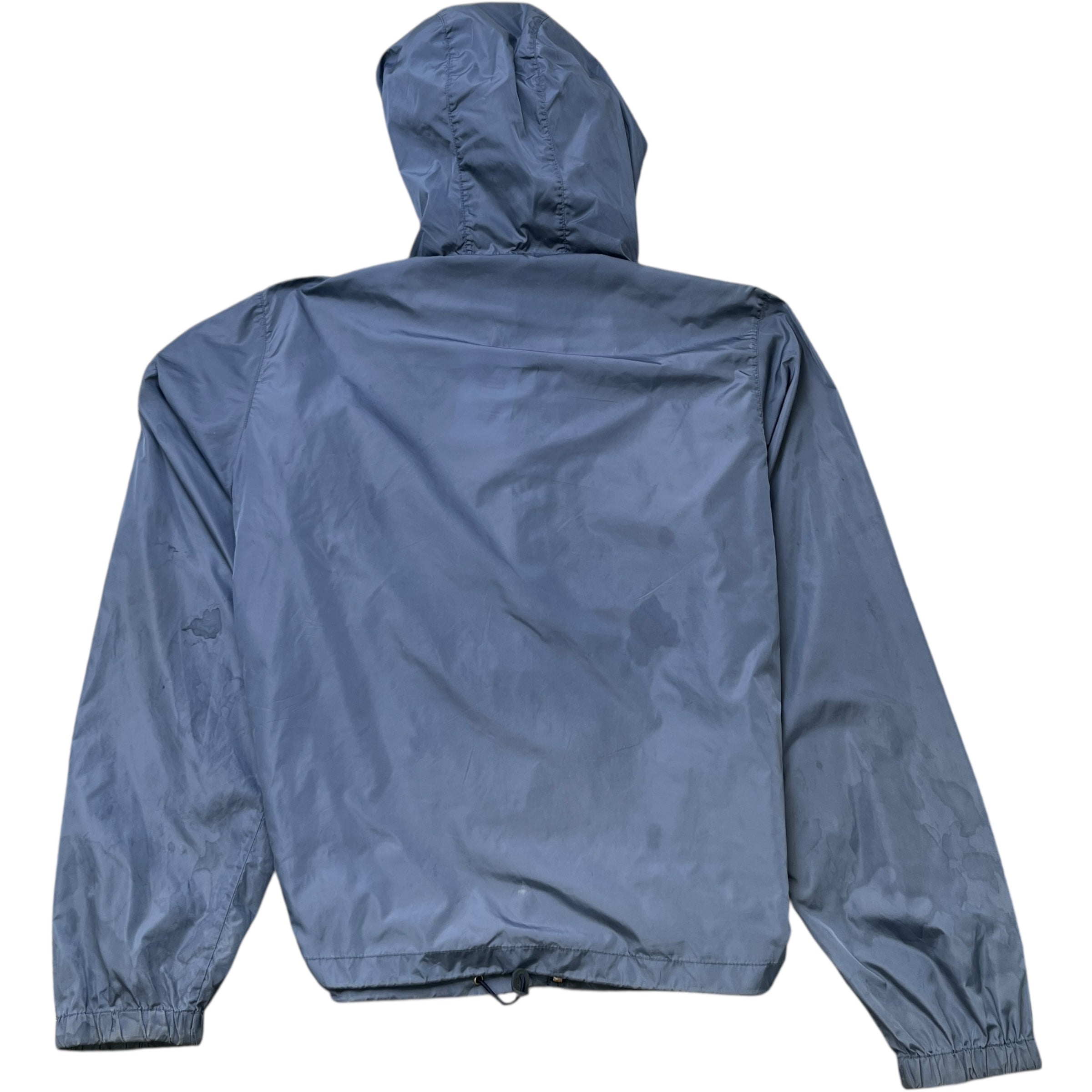 Men's Plaque Logo Re-Nylon Windbreaker Blue Size M