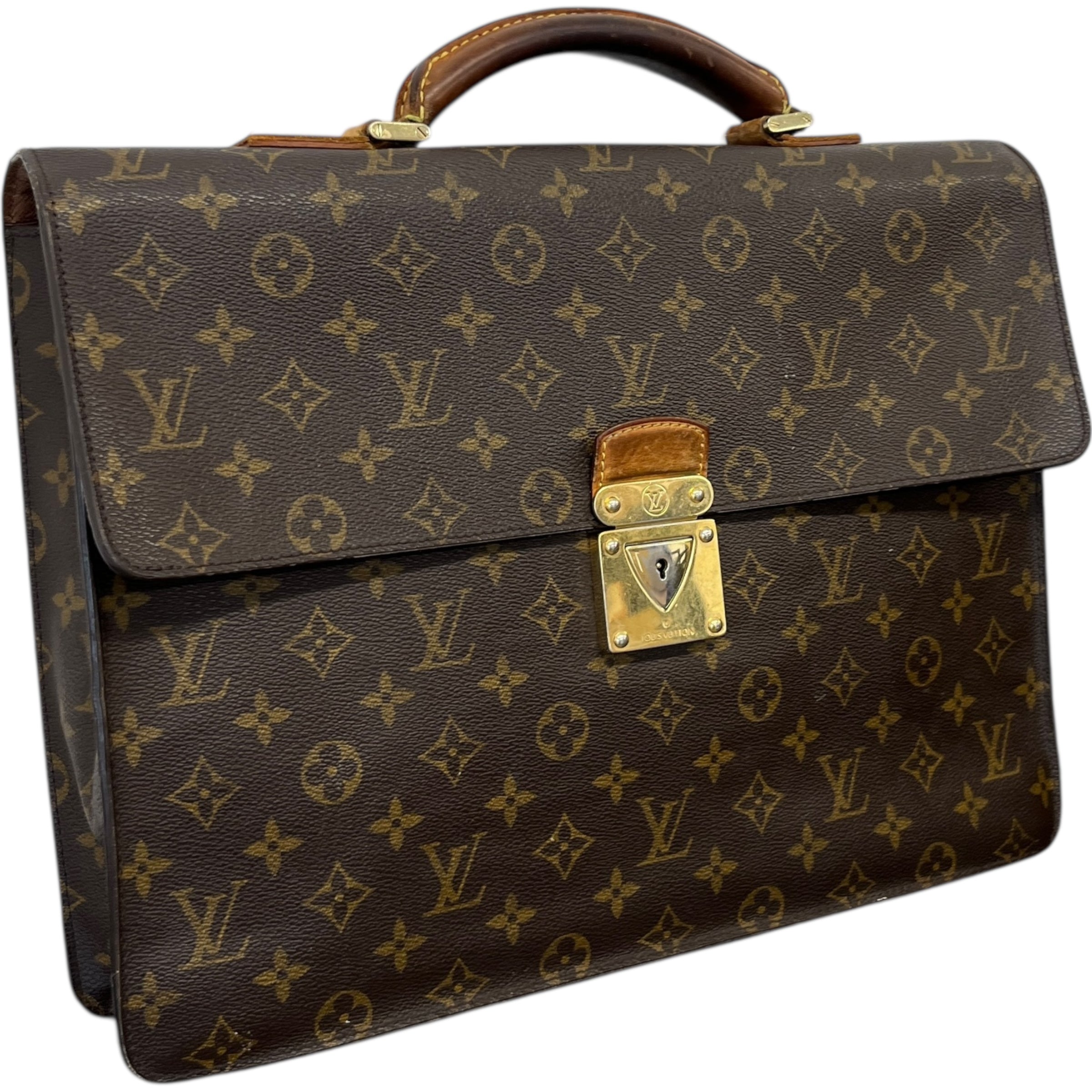 Monogram Serviette Conseiller Briefcase Bag Brown