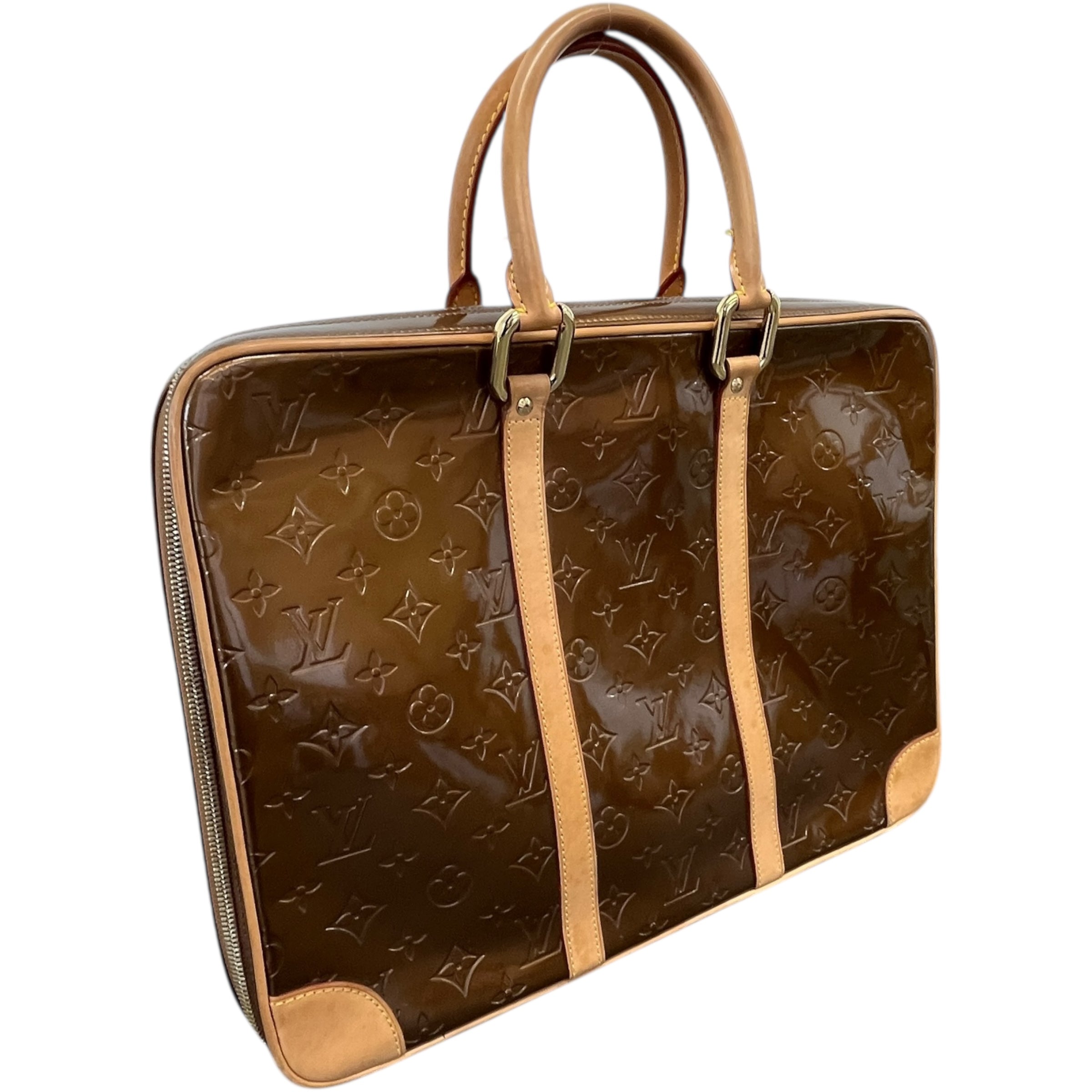 Men's Monogram Vernis Vandam Briefcase Bag Brown