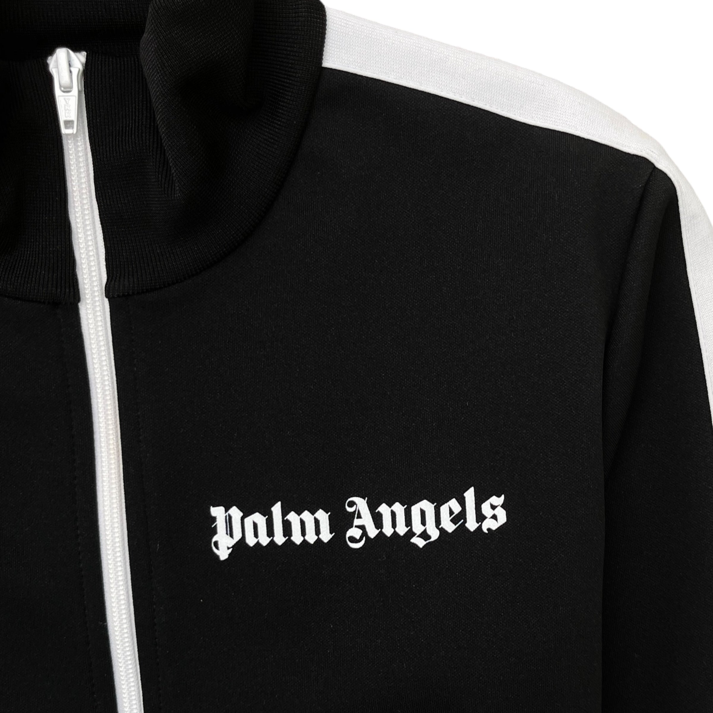 Men's Logo Print Track Jacket Black Size S