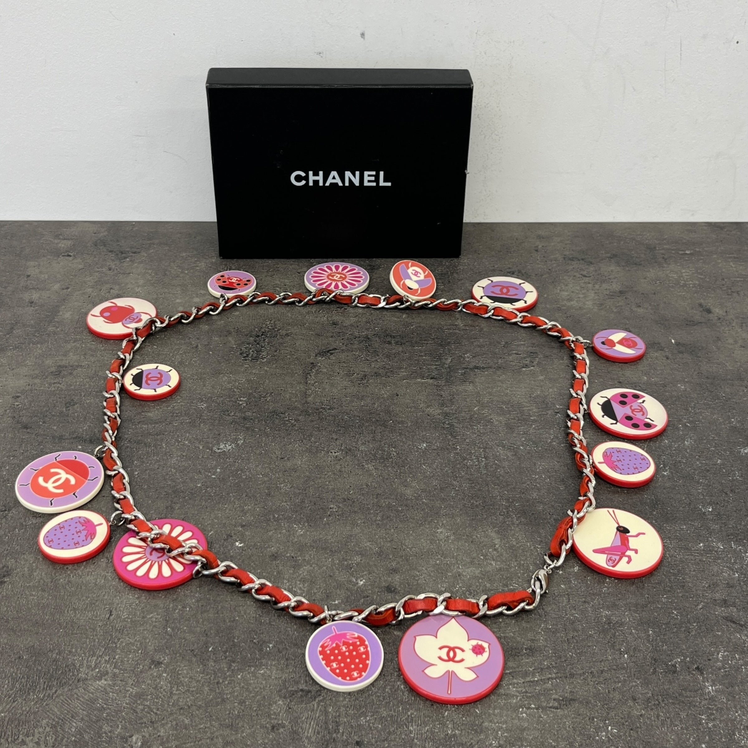 Women's Cc Charm Belt Red