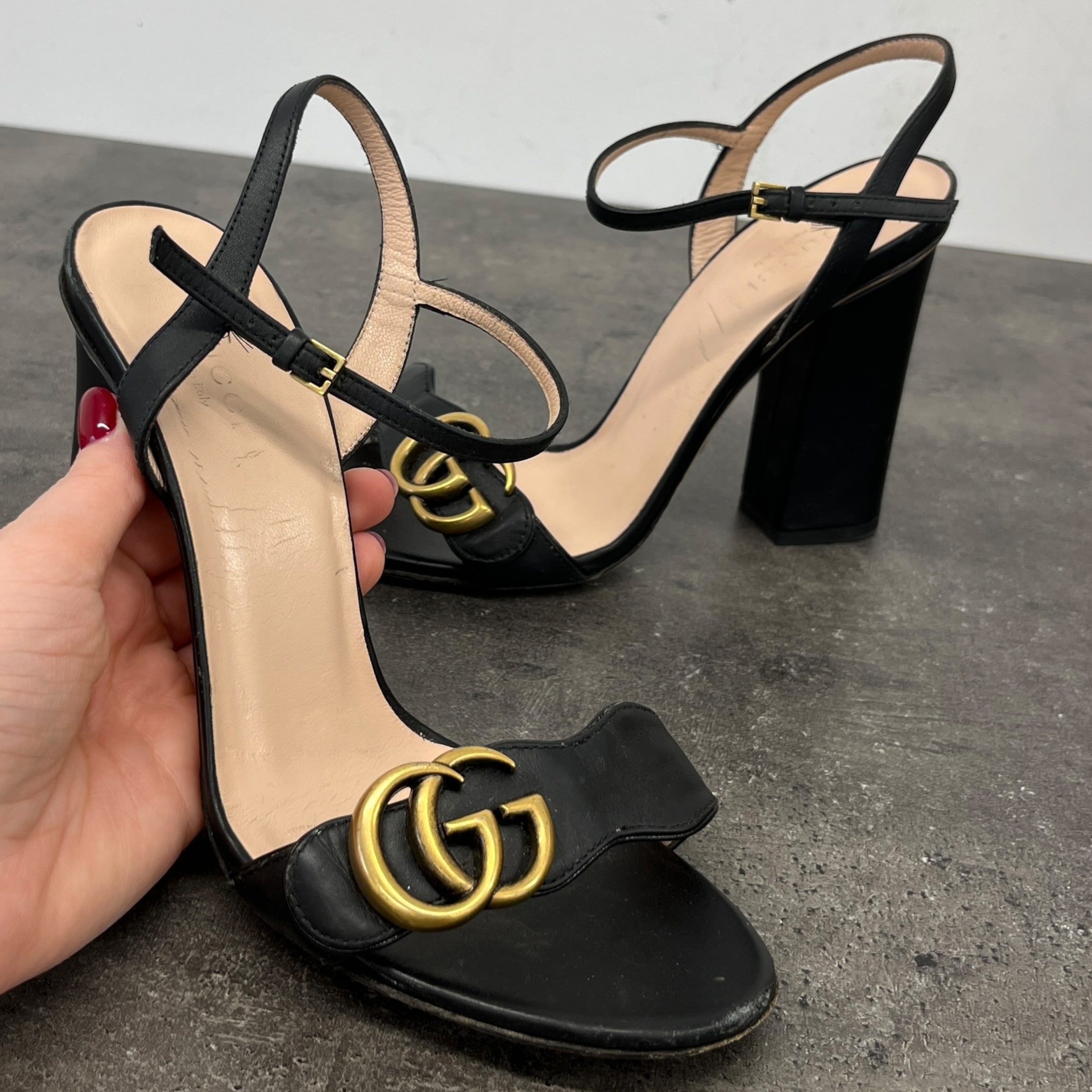 Women's Gg Marmont Heels Black Size EU 36.5 / UK 3.5