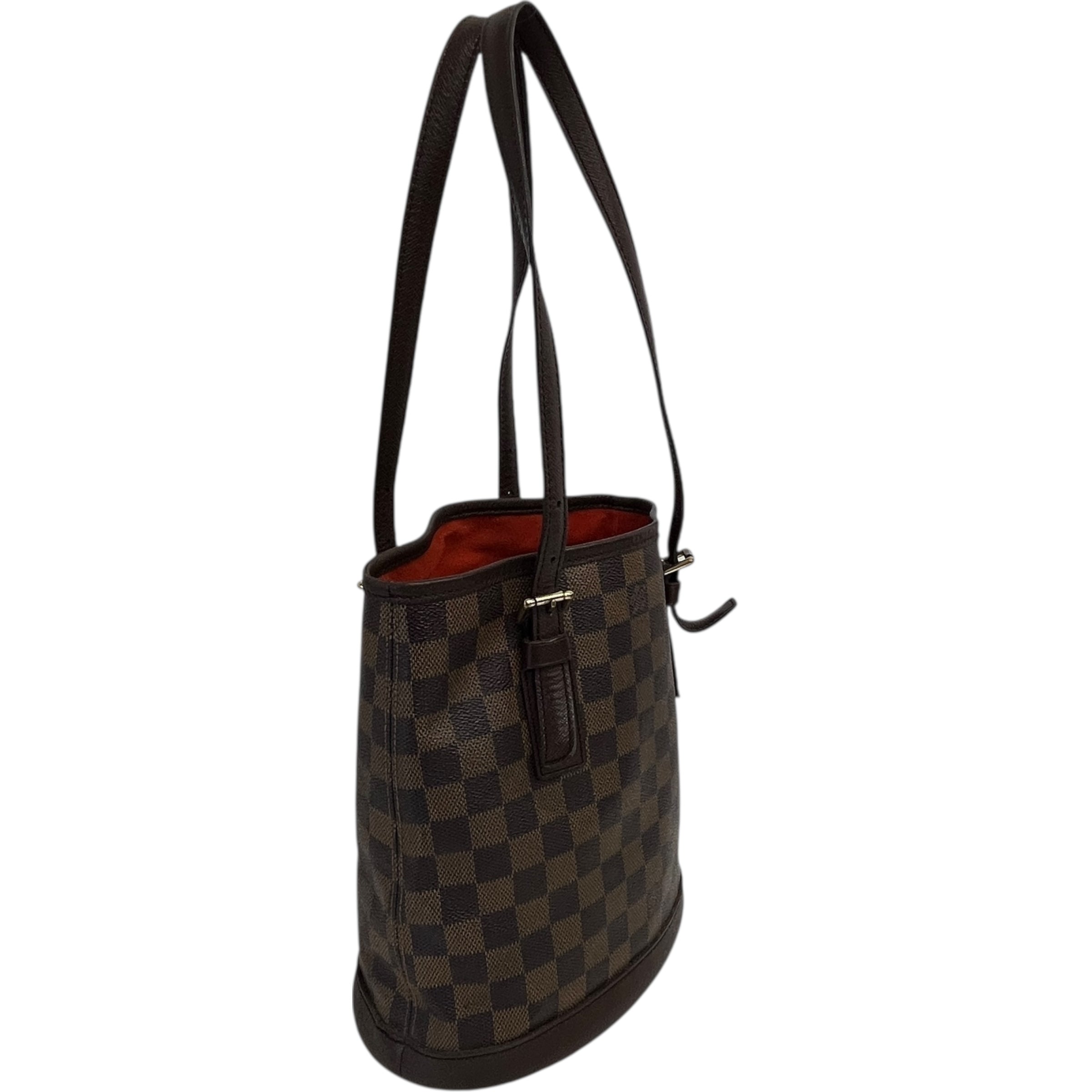 Women's Damier Ebene Marais Bucket Pm Handbag Brown