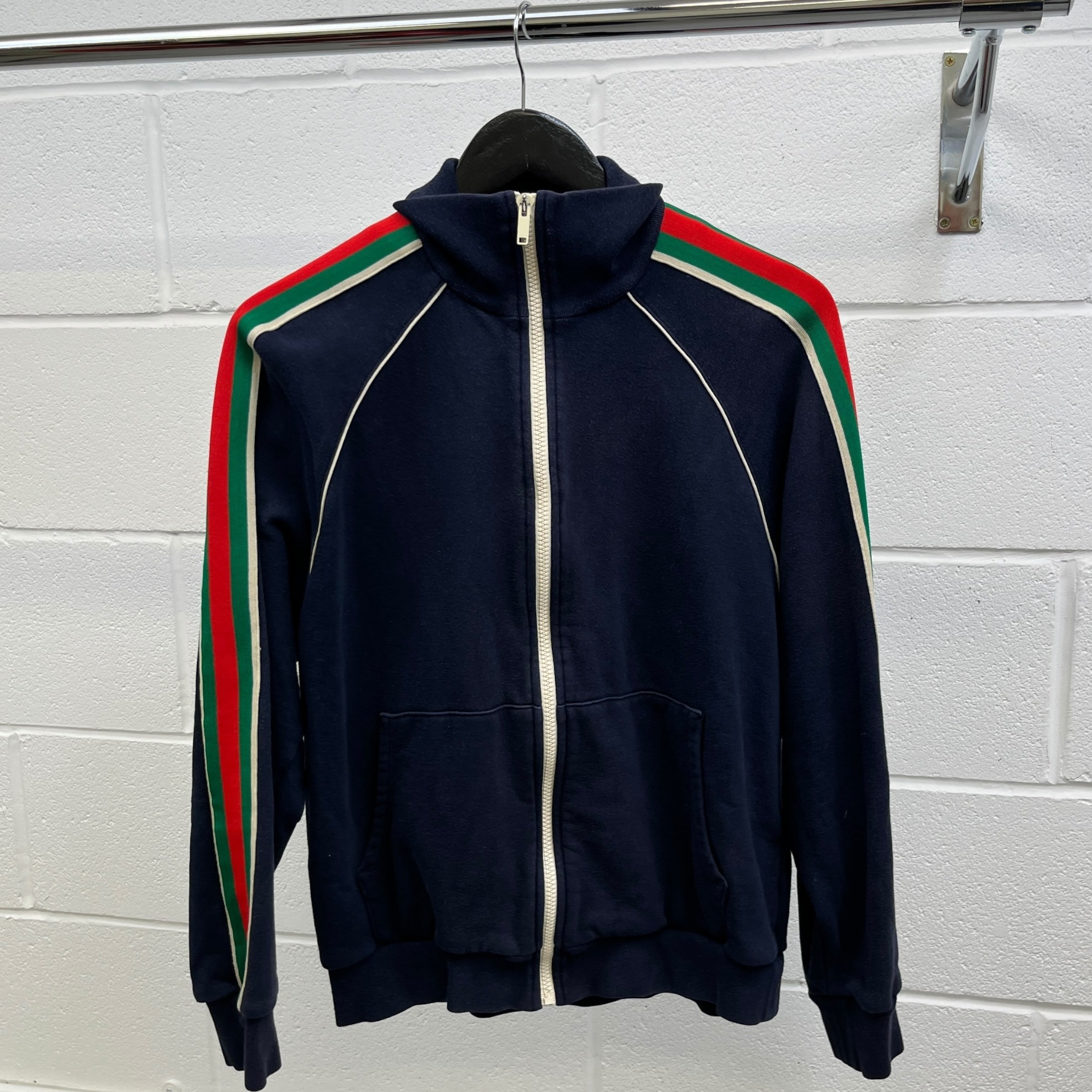 Men's Web Sleeve Track Jacket Navy Size S