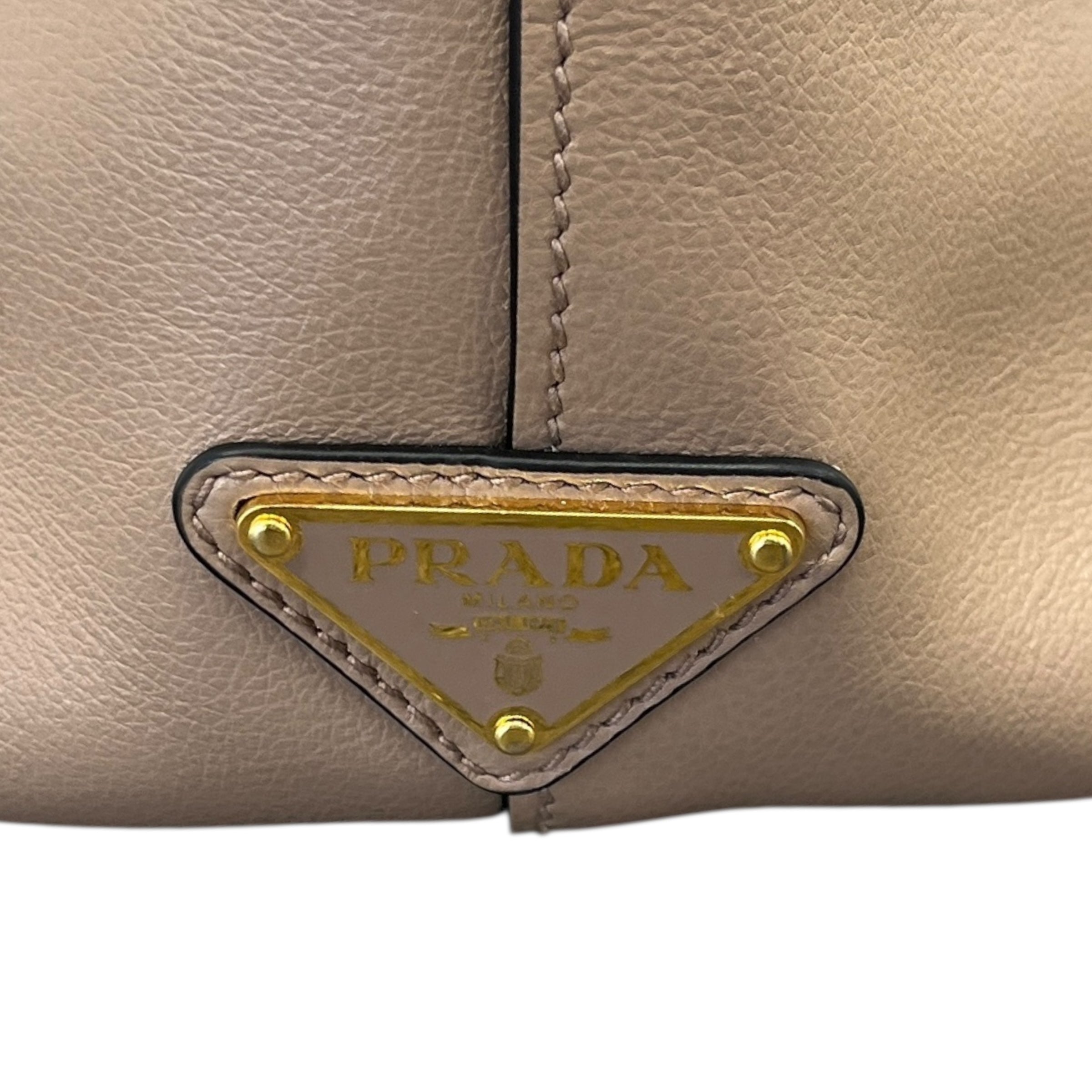 Women's Logo Embossed Handbag Nude