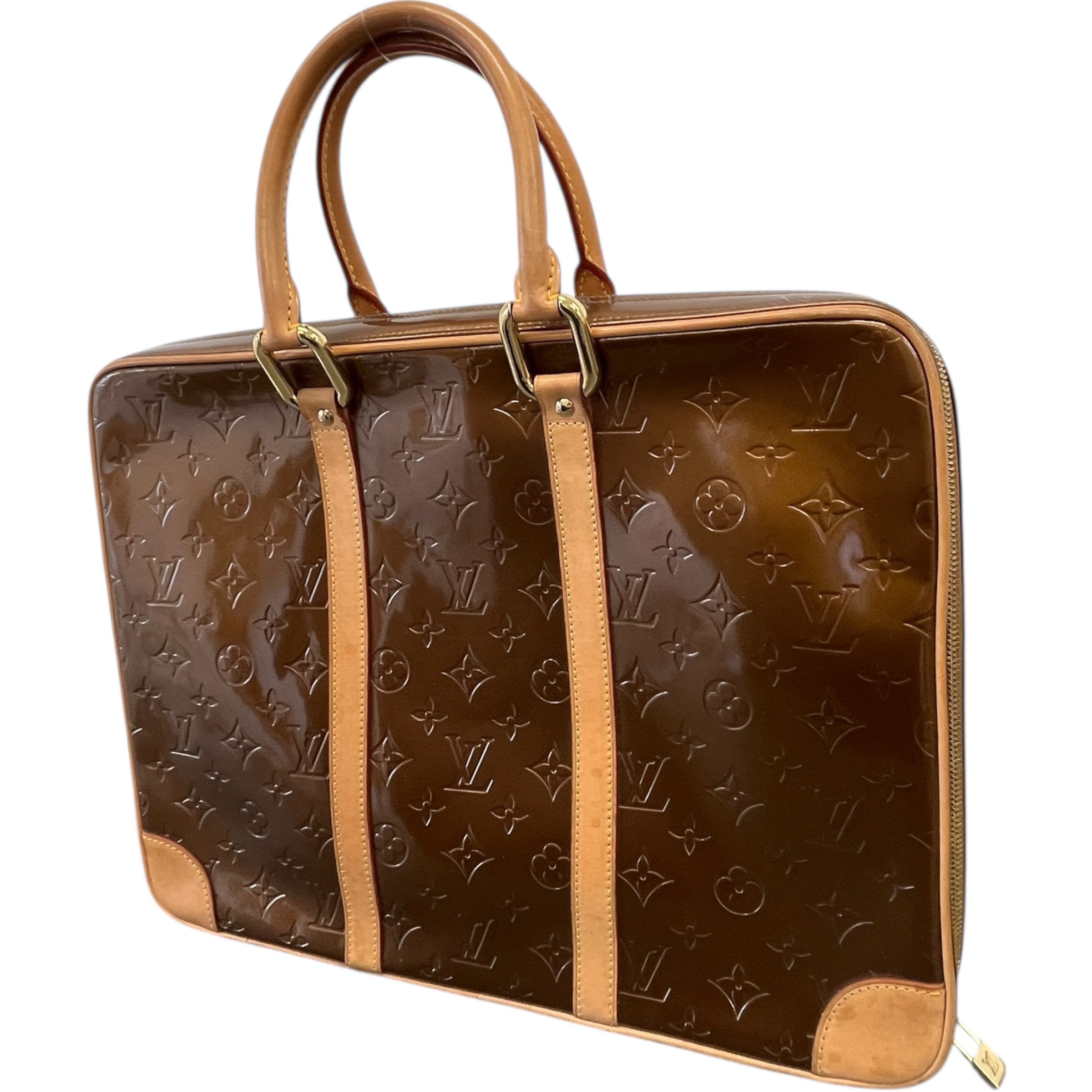 Men's Monogram Vernis Vandam Briefcase Bag Brown