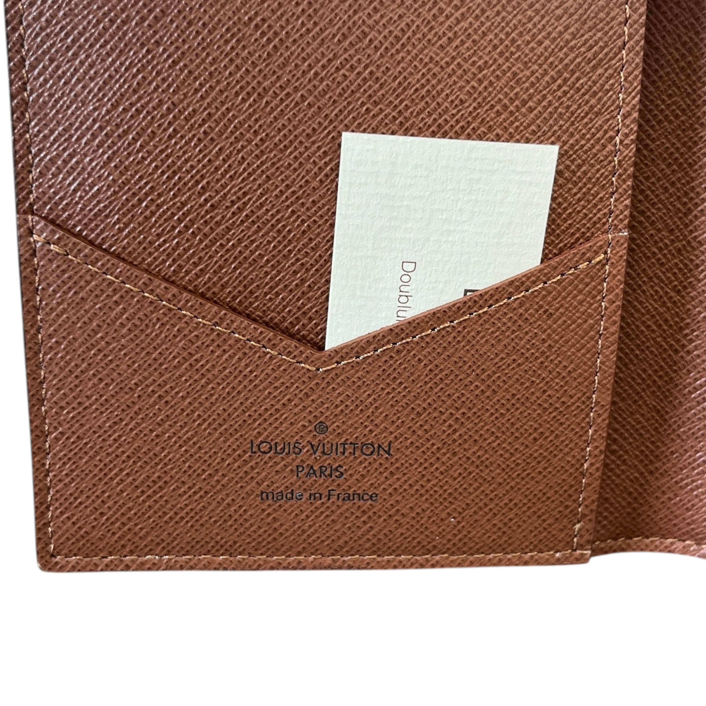 Monogram Passport Cover Wallet Brown