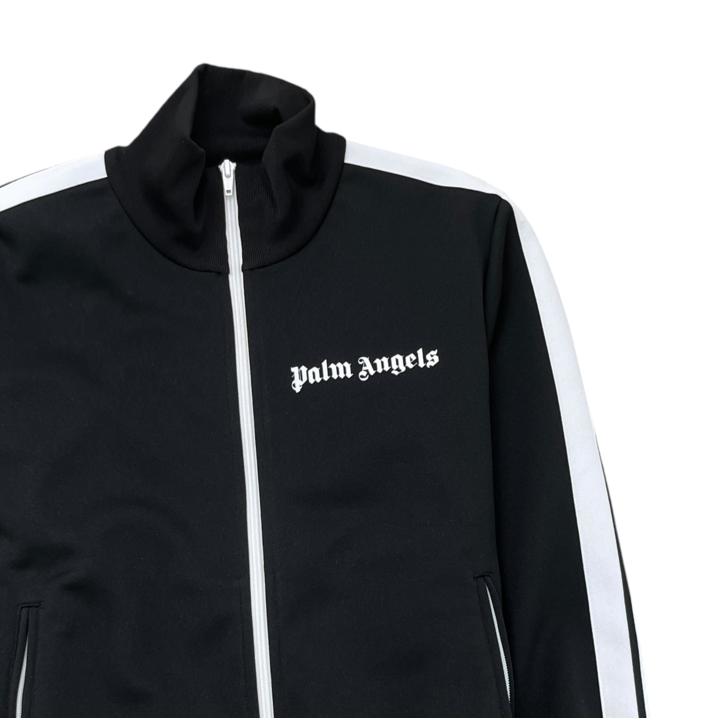 Men's Logo Print Track Jacket Black Size S