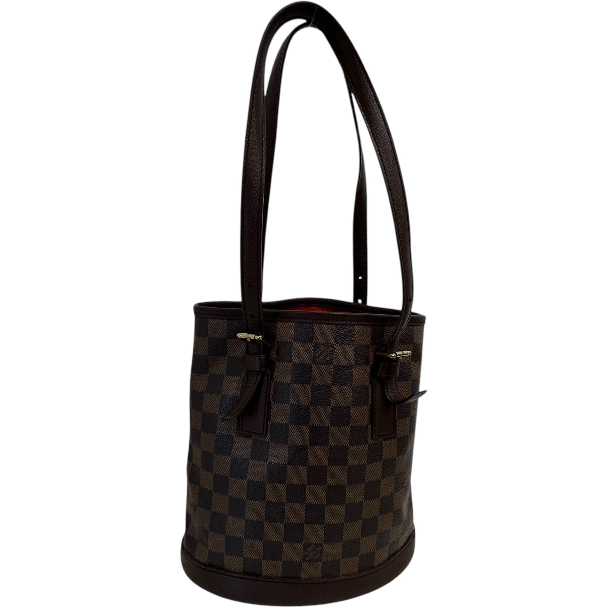 Women's Damier Ebene Marais Bucket Pm Handbag Brown