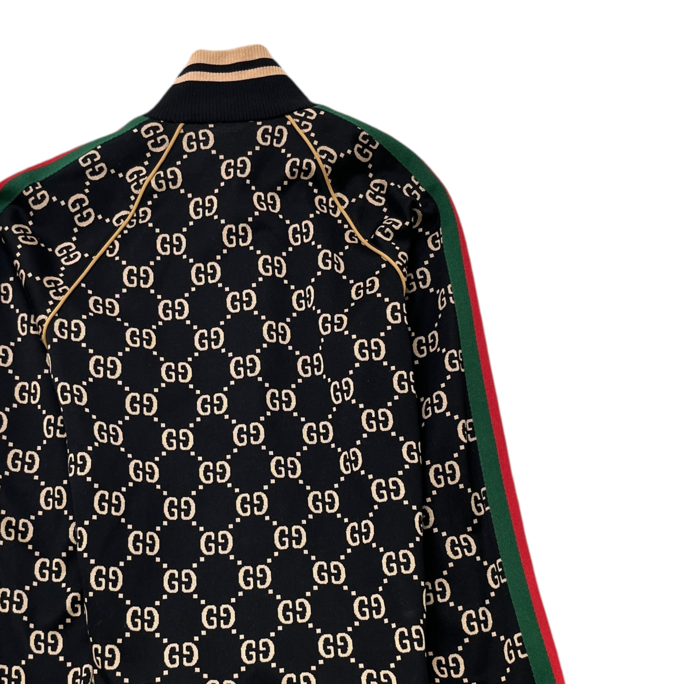 Men's Gg Supreme Web Track Jacket Black Size L