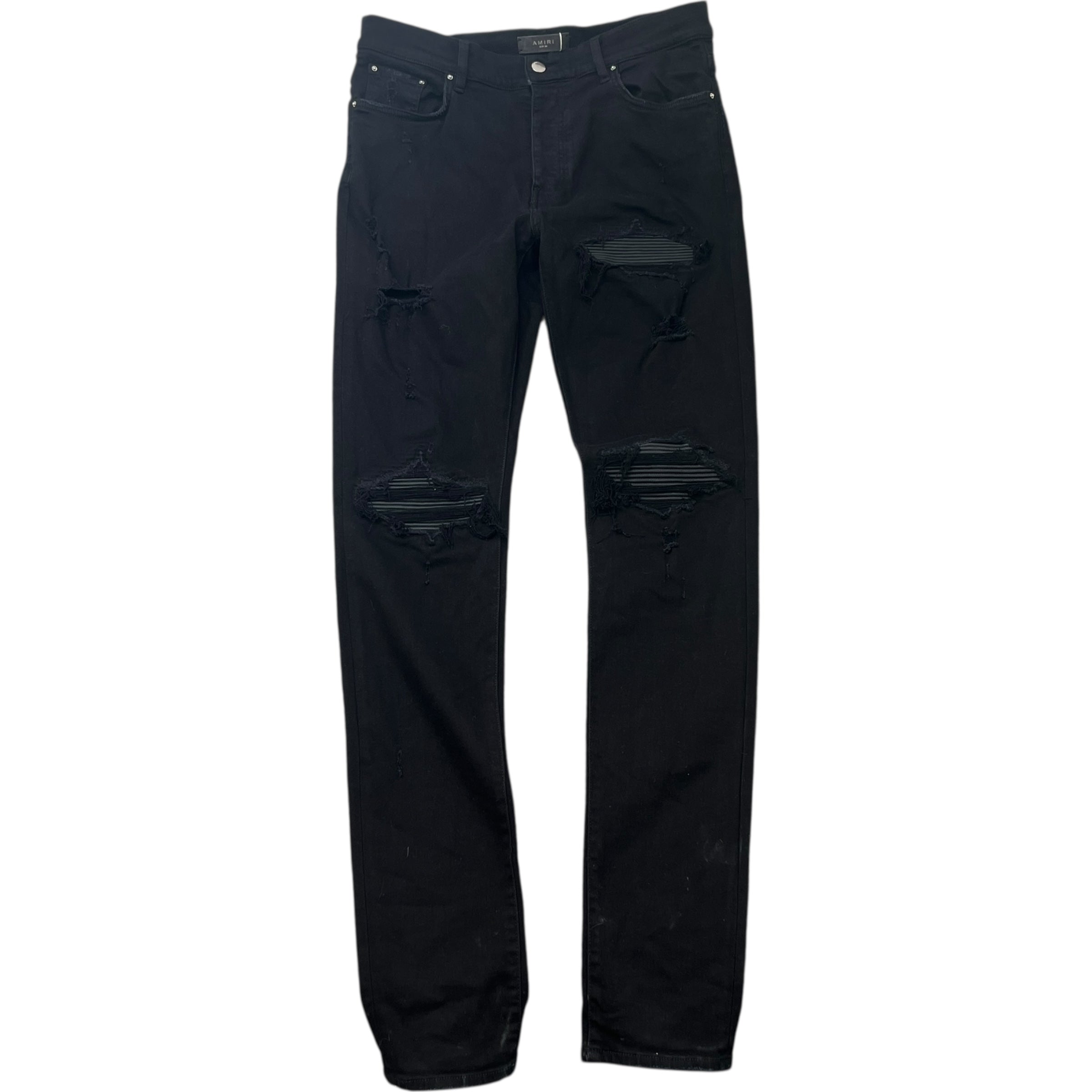 Men's Mx1 Distressed Jeans Black Size IT 50 / UK 34