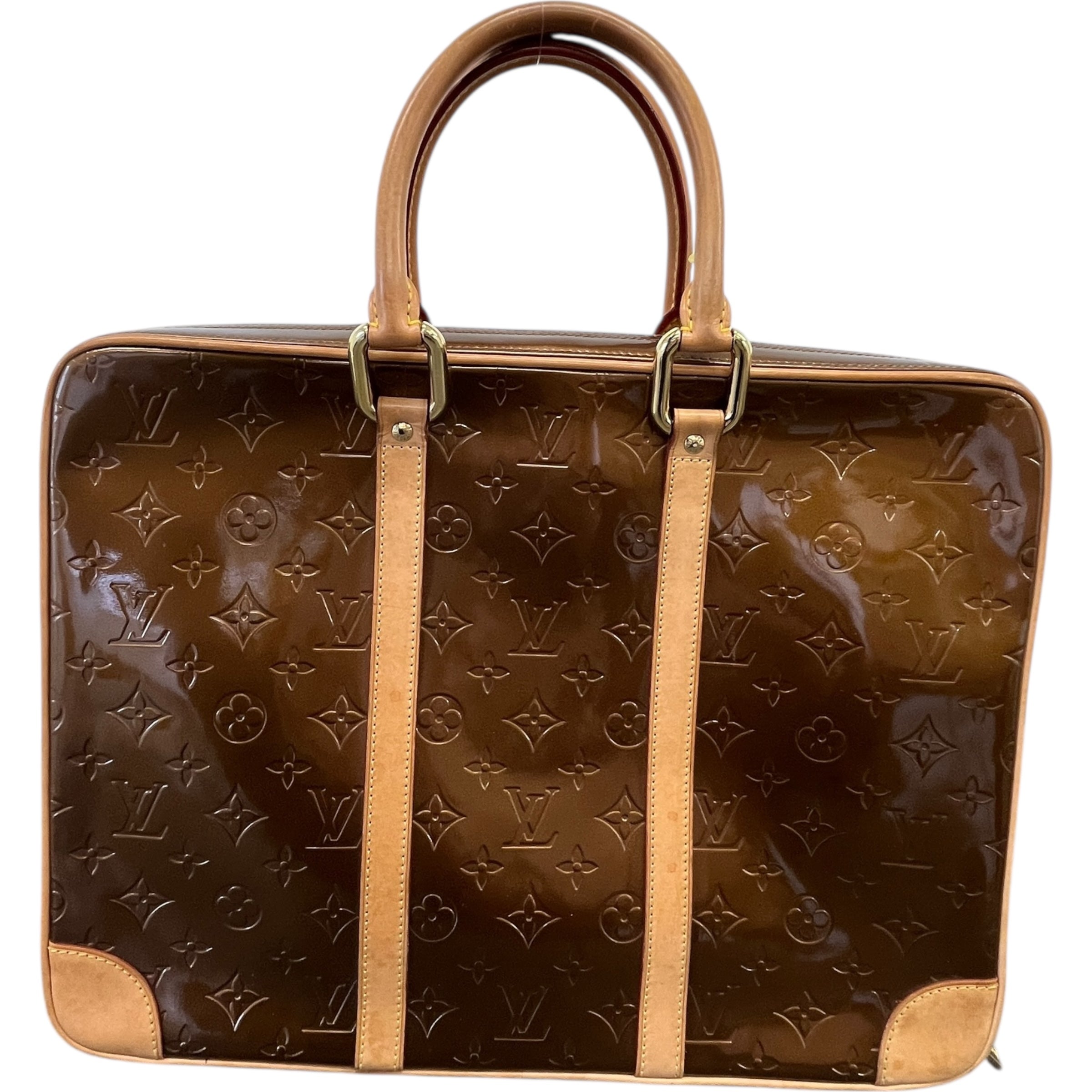 Men's Monogram Vernis Vandam Briefcase Bag Brown