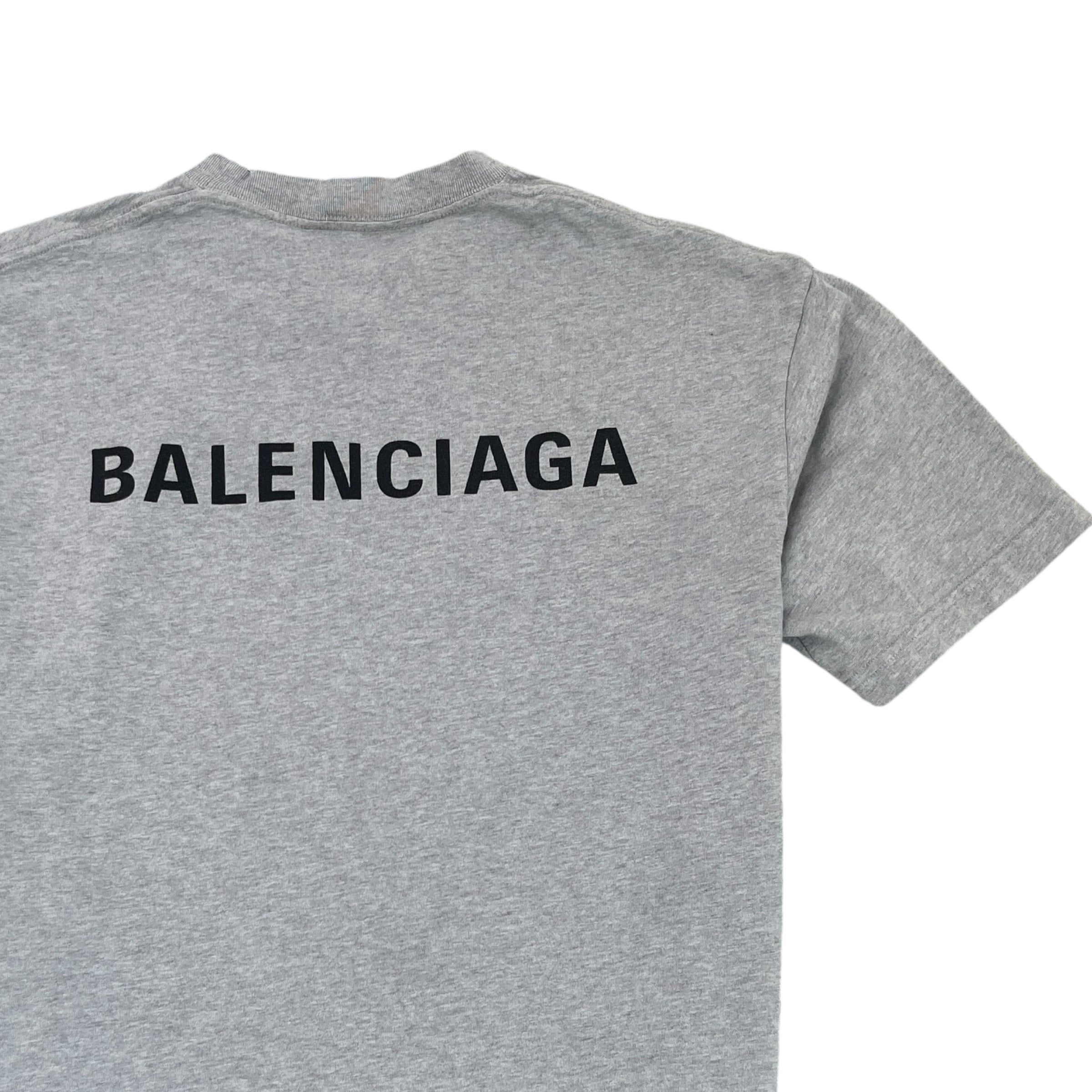 Men's Logo Print T-Shirt Grey Size S