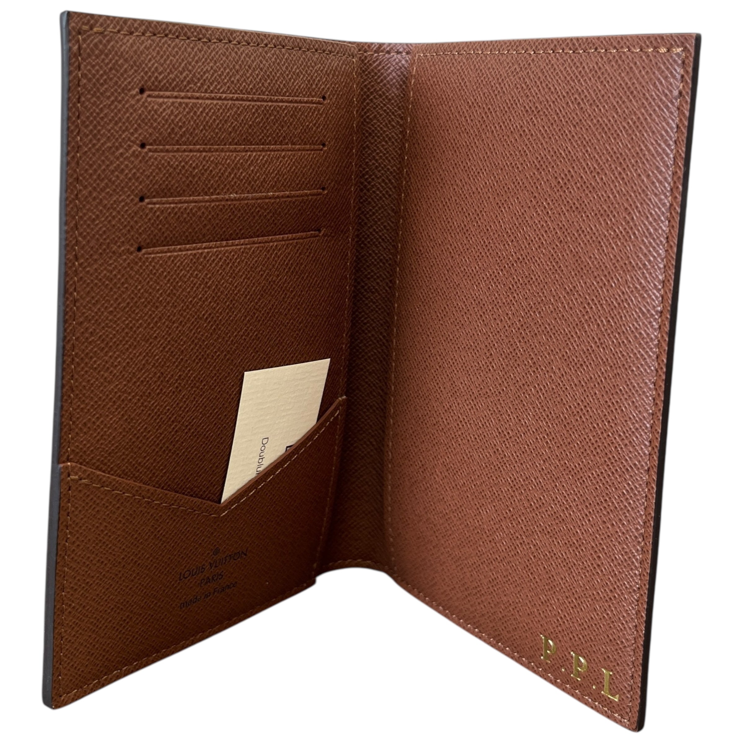 Monogram Passport Cover Wallet Brown