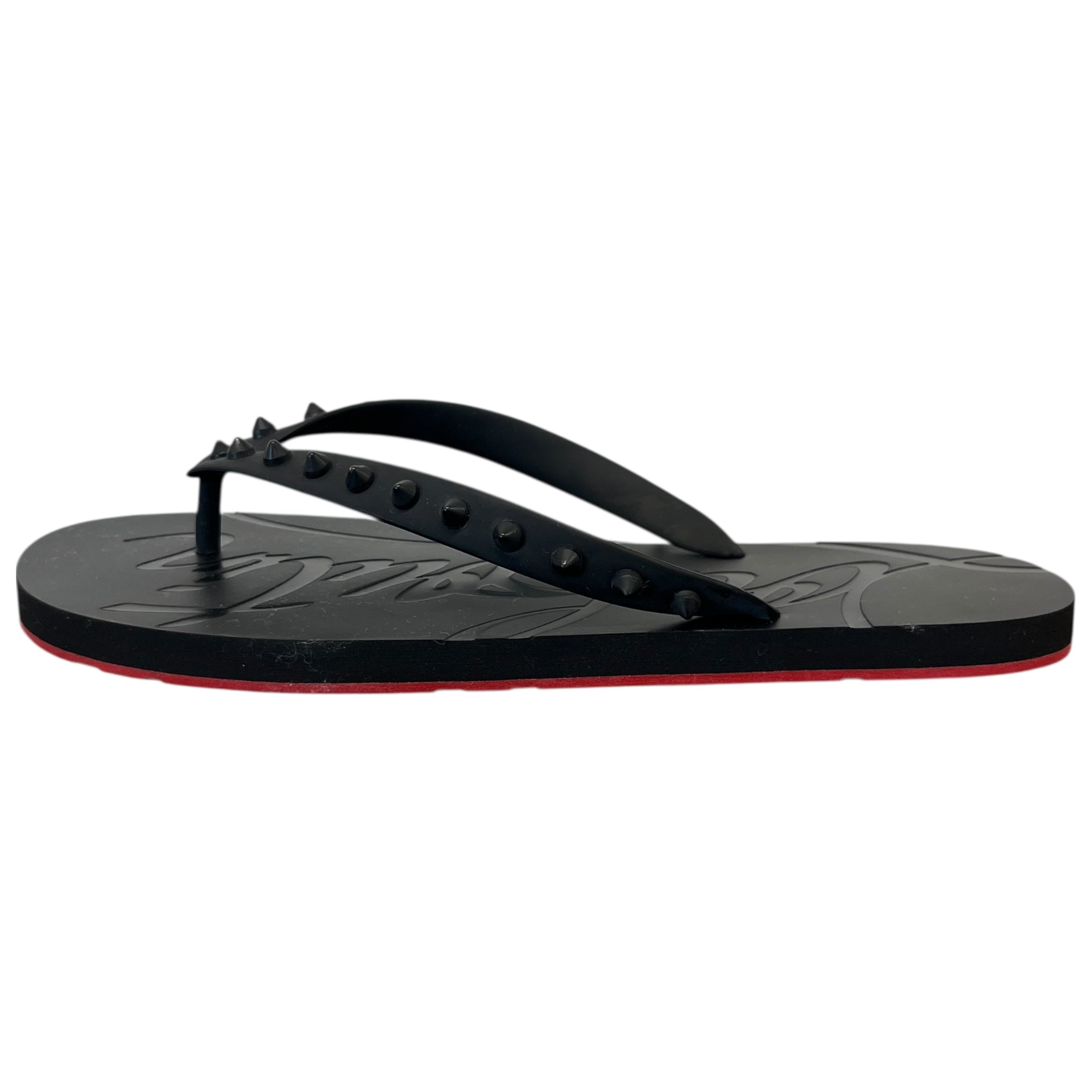 Men's Loubi Flip Flat Sandals Black Size EU 43 / UK 9
