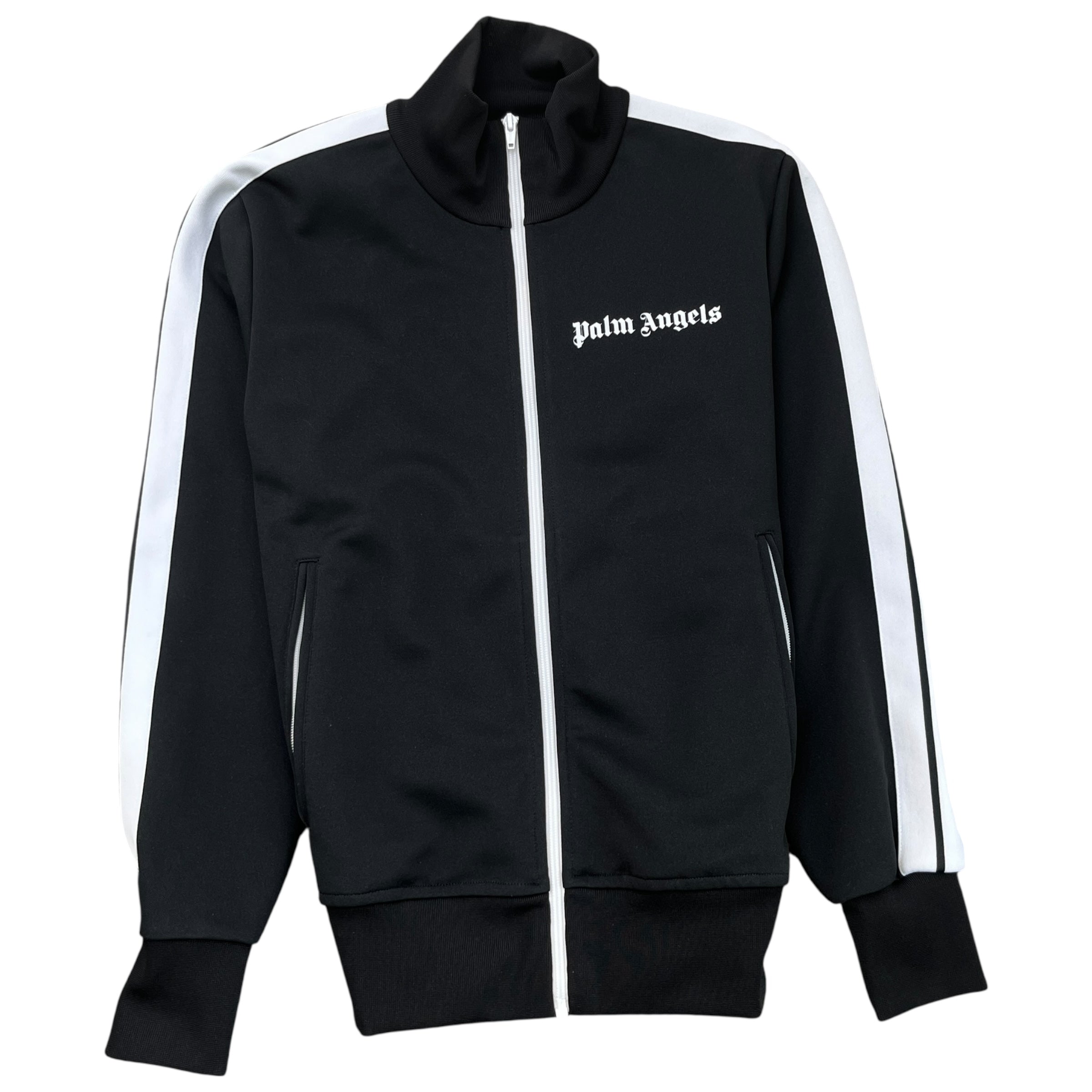 Men's Logo Print Track Jacket Black Size S