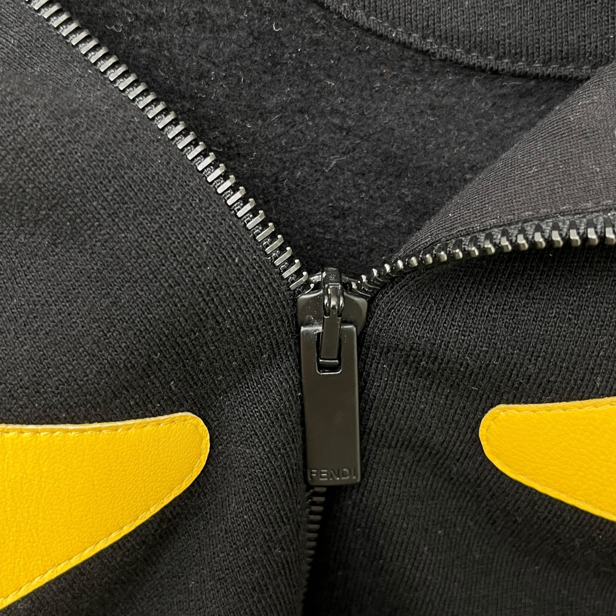 Men's Monster Eyes Zip Up Hoodie Black Size XL