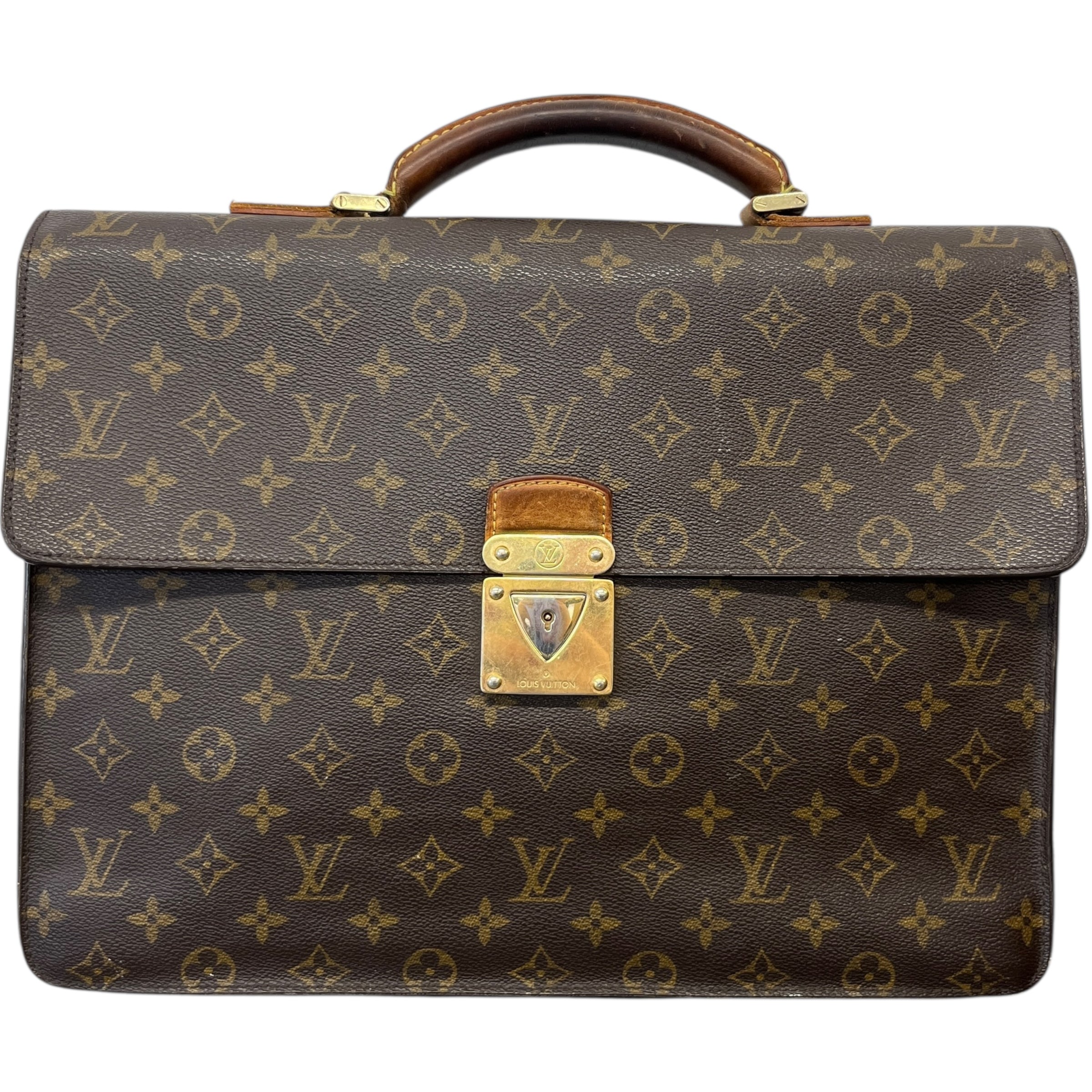 Monogram Serviette Conseiller Briefcase Bag Brown