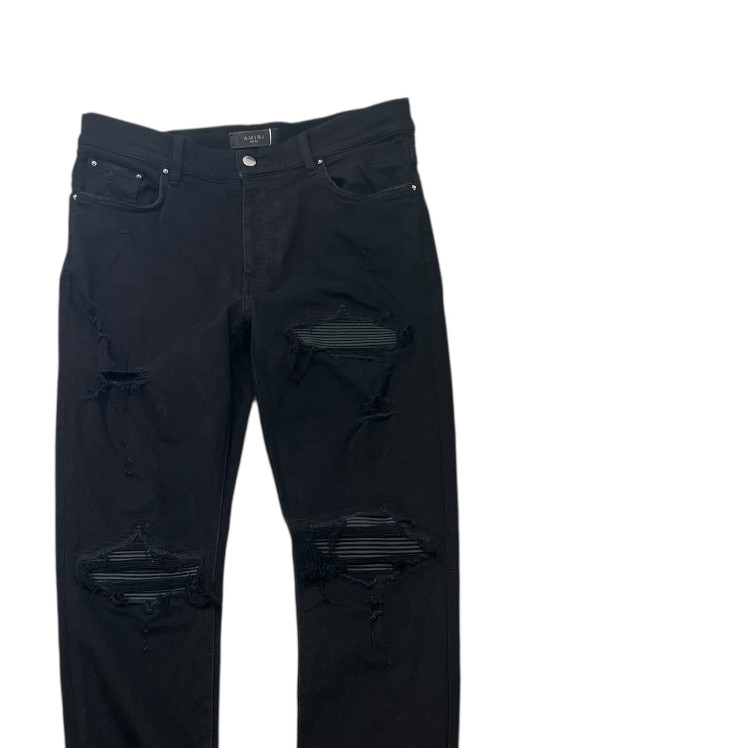 Men's Mx1 Distressed Jeans Black Size IT 50 / UK 34