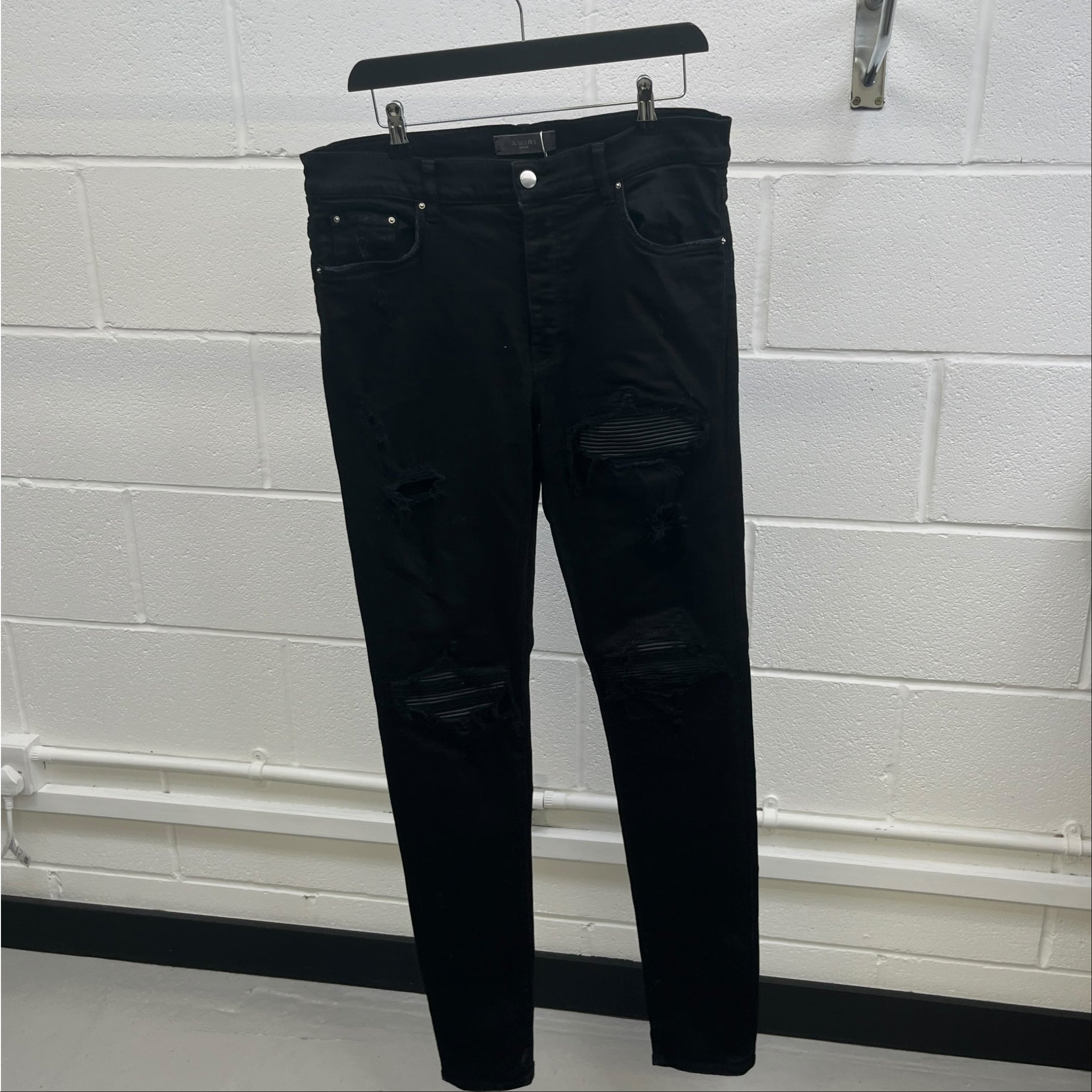 Men's Mx1 Distressed Jeans Black Size IT 50 / UK 34