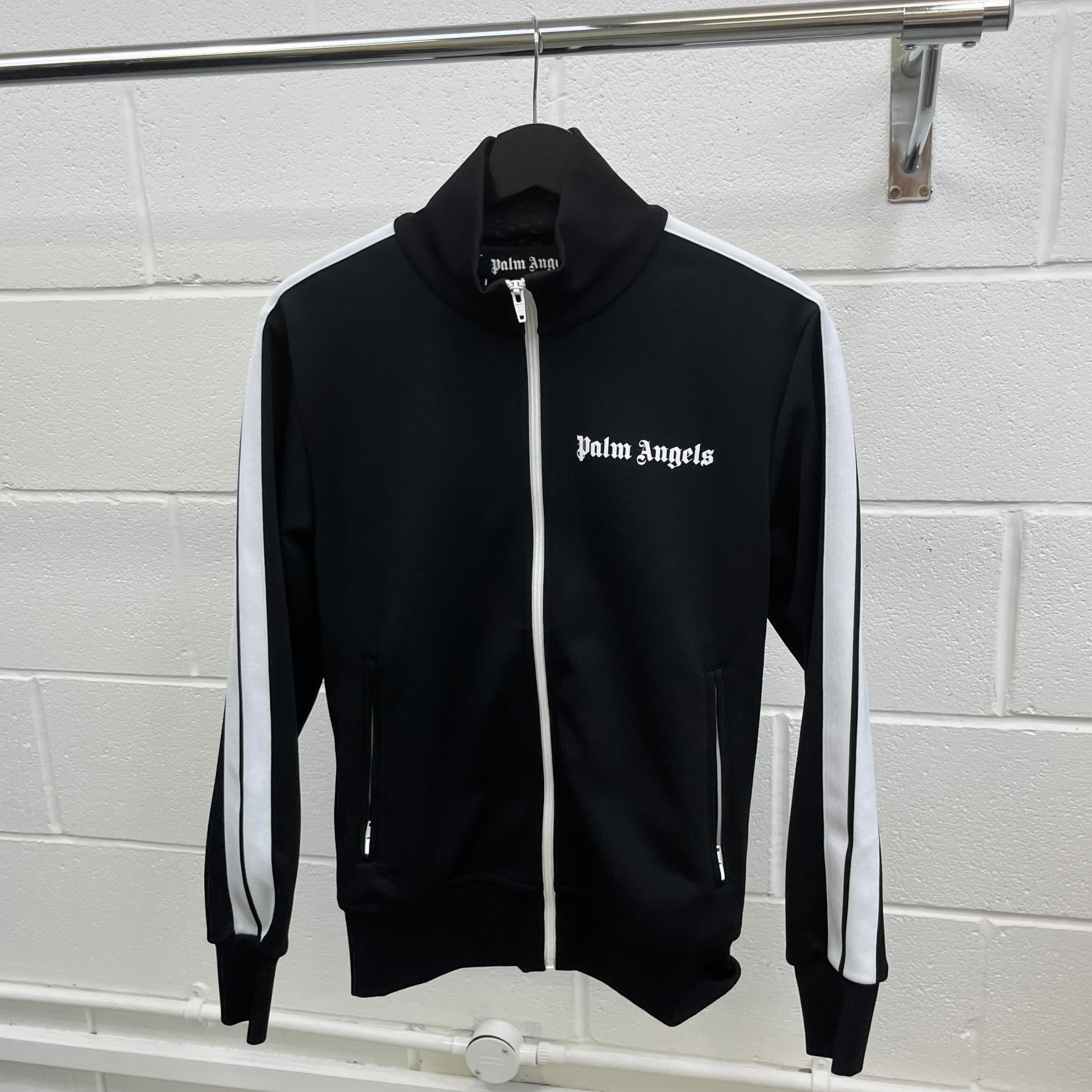 Men's Logo Print Track Jacket Black Size S